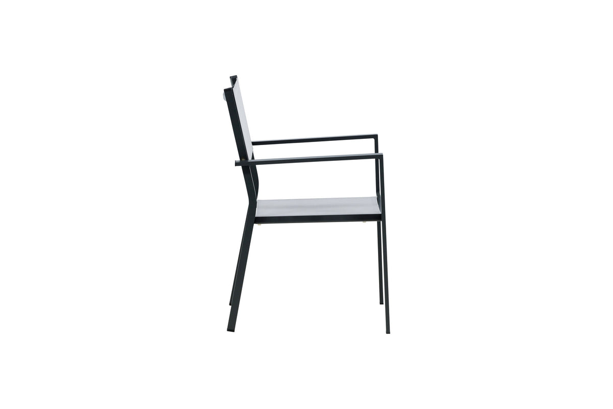 Copacabana Stapelstuhl in Grau präsentiert im Onlineshop von KAQTU Design AG. Gartenstuhl mit Armlehnen ist von Venture Home