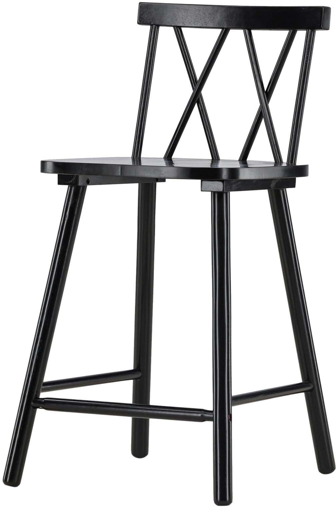 Eleganter Mollöström Barstuhl von Vind: Modernes Design, Gummibaumholz, schwarze Farbe, hoher Komfort, vielseitig kombinierbar.