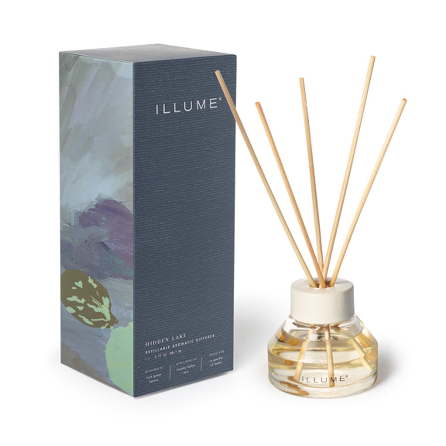 Hidden Lake Scent Diffuser, Blue, in Blau präsentiert im Onlineshop von KAQTU Design AG. Duftöl ist von Illume