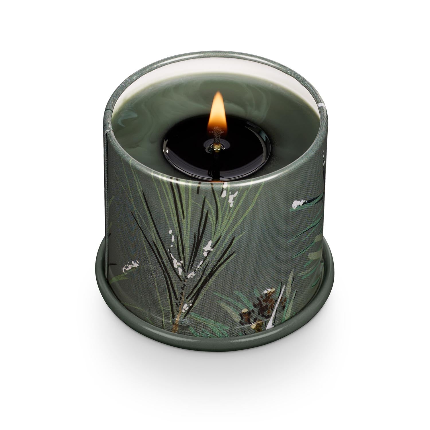 Balsam & Cedar Demi Vanity Tin Kerze, Grün, in Grün präsentiert im Onlineshop von KAQTU Design AG. Duftkerze ist von Illume