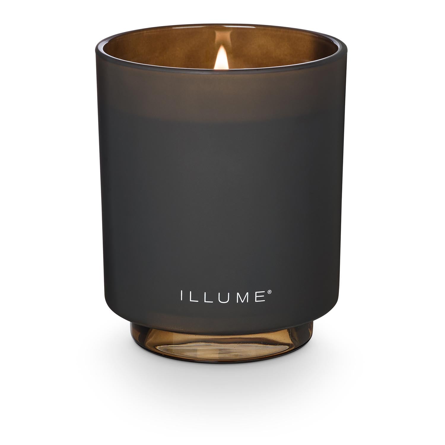 Woodfire Box Glass Candle, Braun, in Braun präsentiert im Onlineshop von KAQTU Design AG. Duftkerze ist von Illume