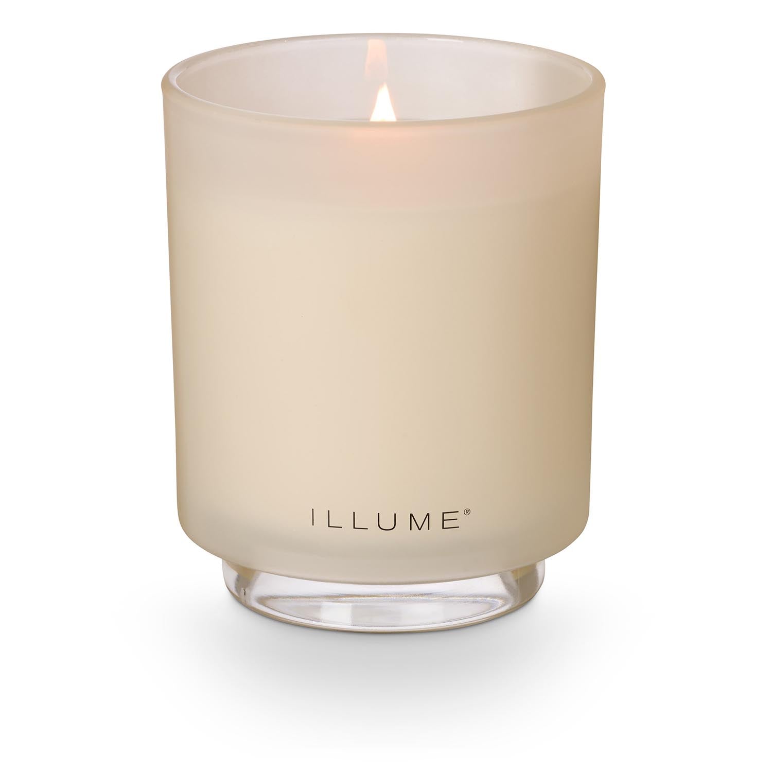 Winter White Box Glass Candle, Weiss, in Weiß präsentiert im Onlineshop von KAQTU Design AG. Duftkerze ist von Illume