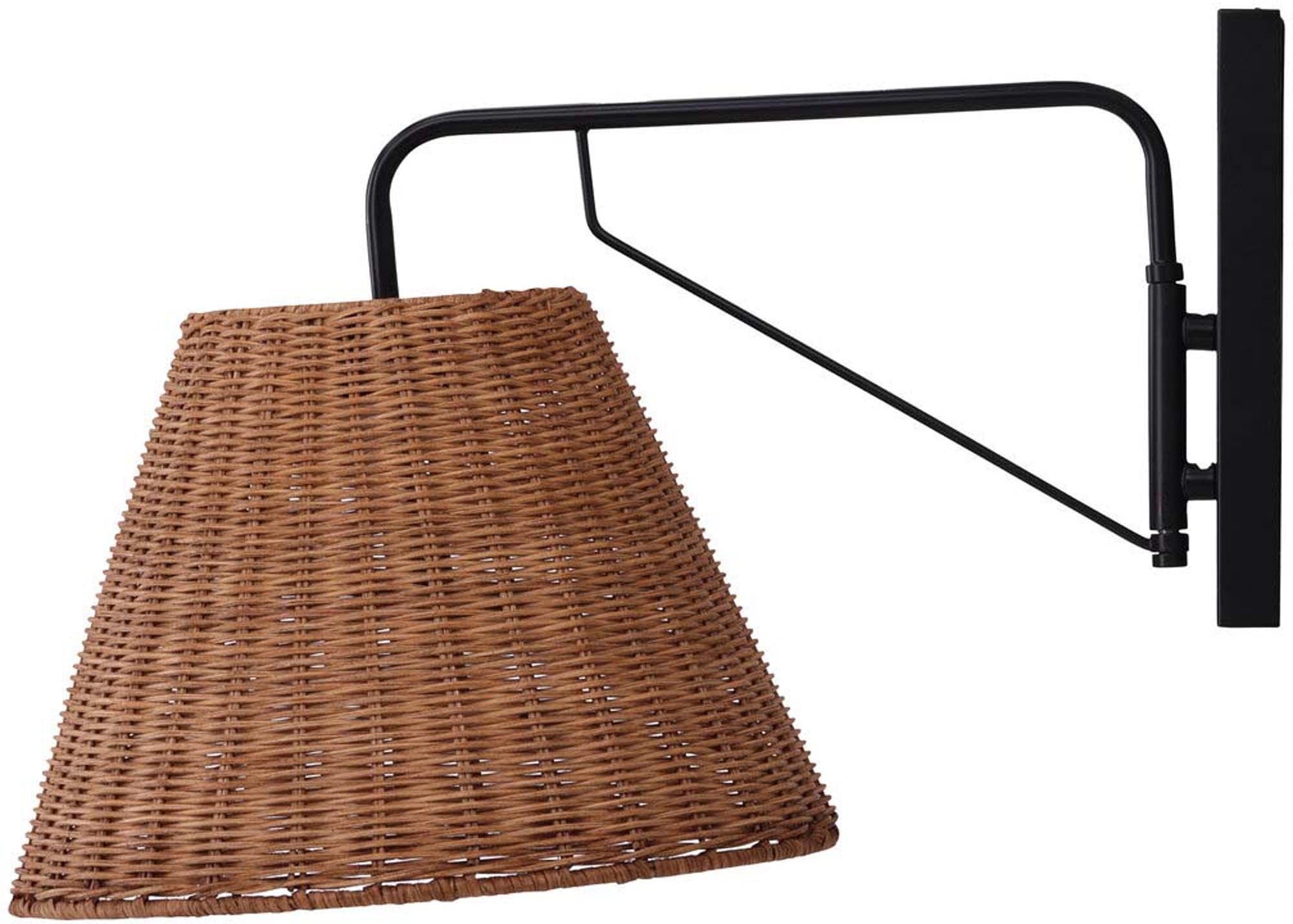 Elegante Vind Stala Wandleuchte: Handgefertigter Rattan-Stil.