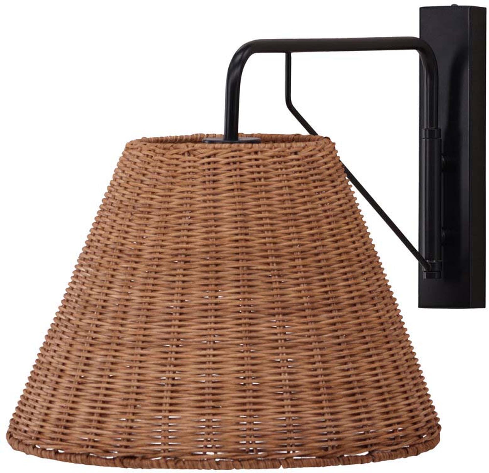 Stala Wandleuchte von Vind: Stilvolles Design aus Rattan und Eisen, ideal für gemütliche Akzente in jedem Raum.