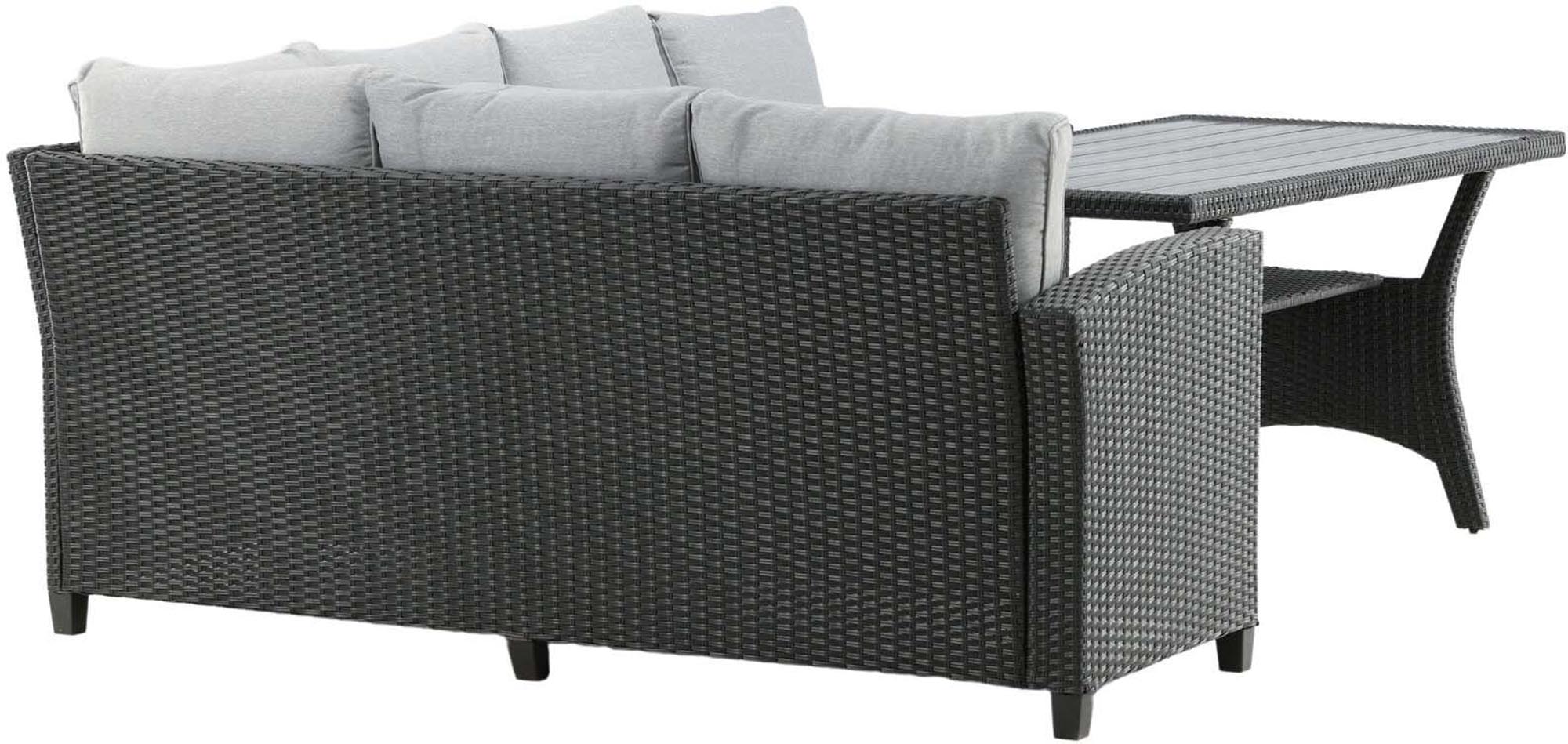 Stylisches Brentwood Ecksofa Outdoorset 145cm von Venture Home – ideal für gesellige Abende auf Terrasse oder Balkon.