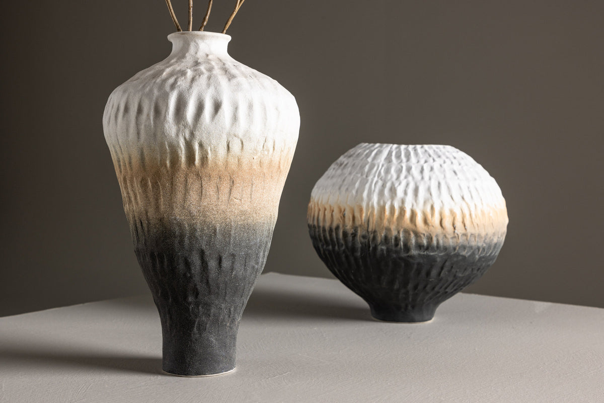 Pane Vase in Beige/ Grau/ Rosa präsentiert im Onlineshop von KAQTU Design AG. Vase ist von Venture Home