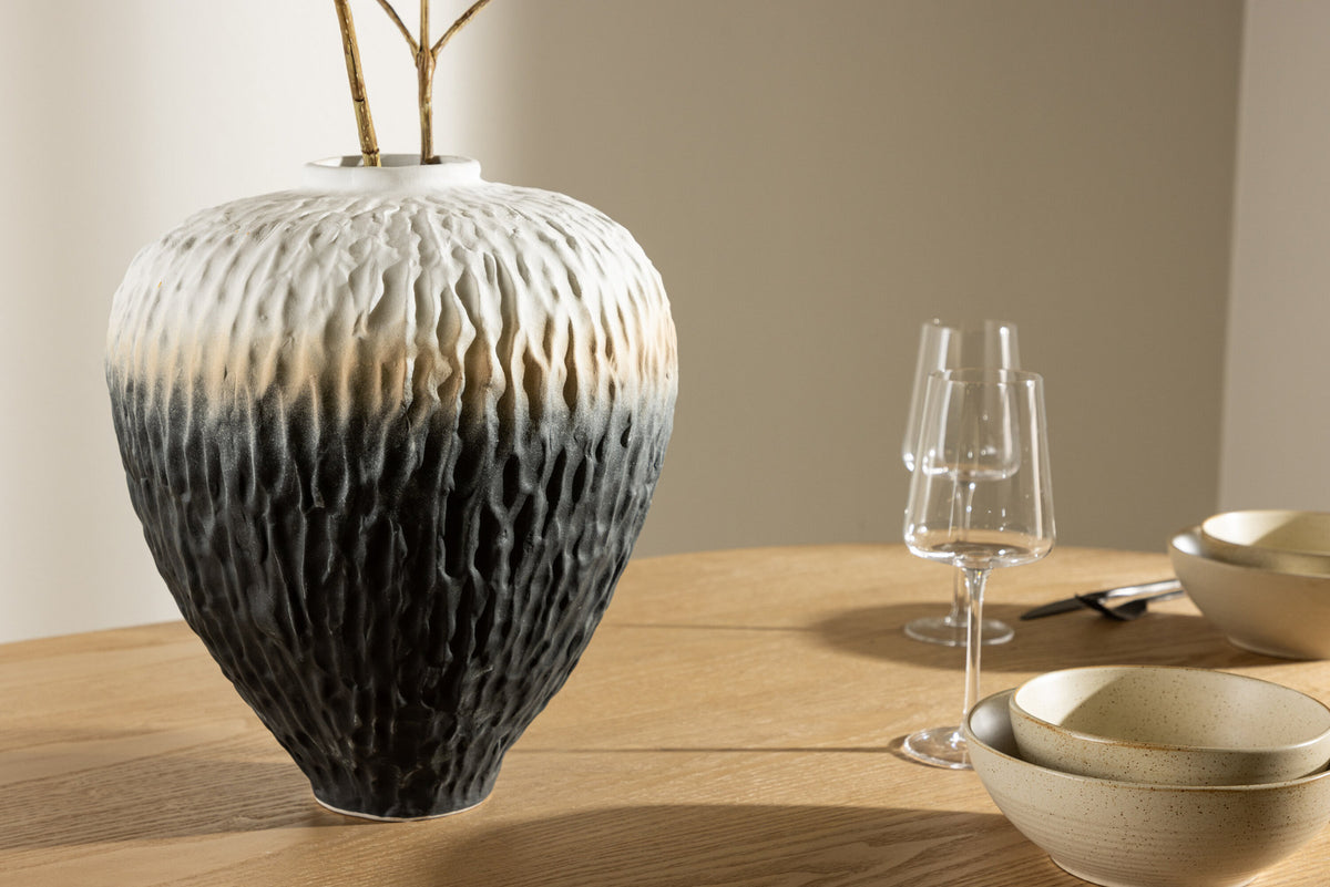 Pane Vase in Beige/ Grau/ Rosa präsentiert im Onlineshop von KAQTU Design AG. Vase ist von Venture Home