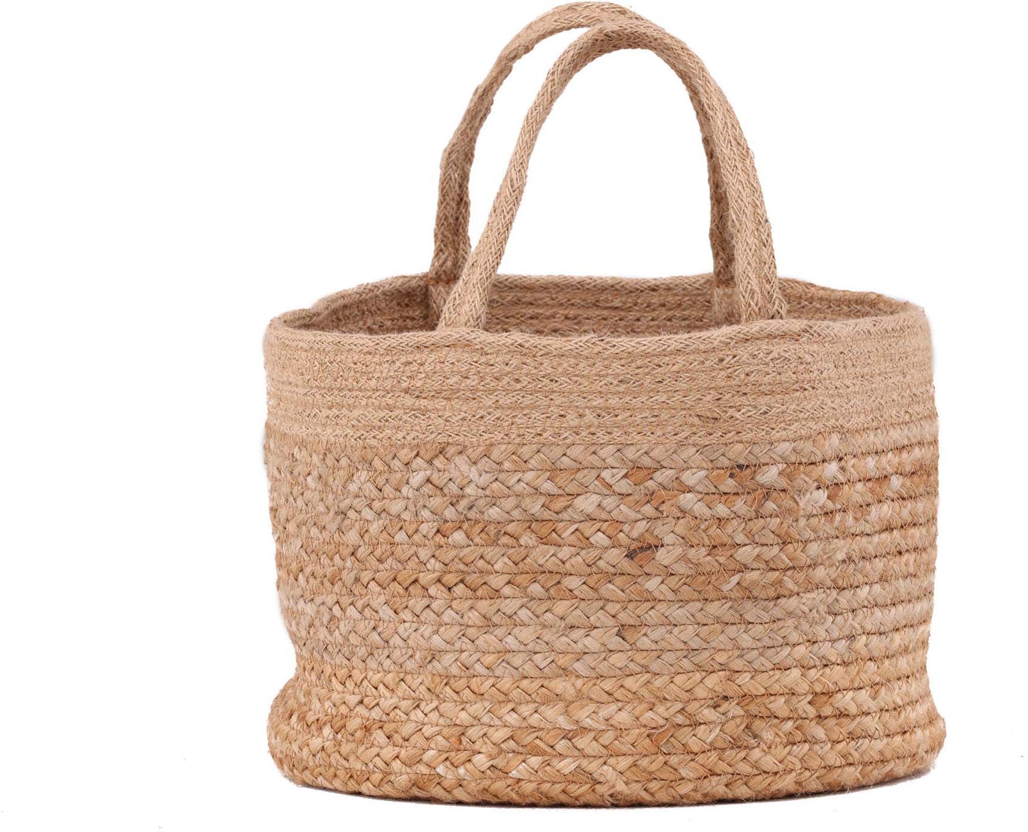 Stilvoller Mumbai Jute-Korb von Venture Home: Praktisch, umweltfreundlich, vielseitig für Wohnzimmer, Bad oder Kinderzimmer.