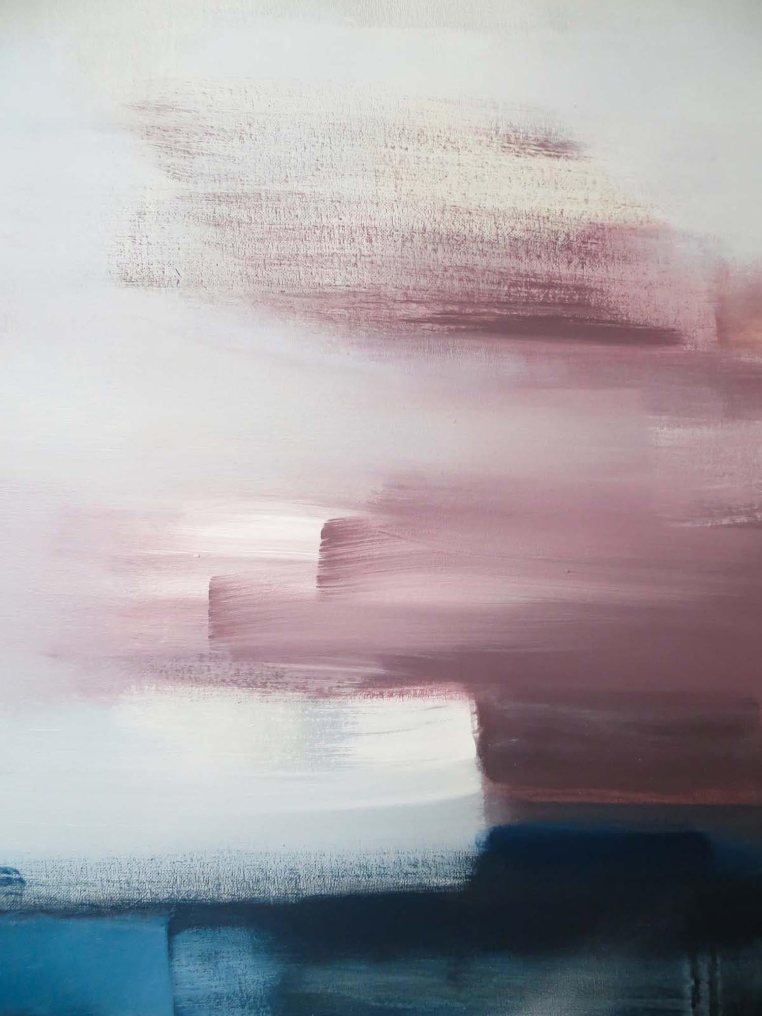 Das Dihin Poster von Venture Home: Ein Kunstwerk in Meerblau, Lavendel und Beige, 21x30 cm, das Stil und Kreativität ausstrahlt.