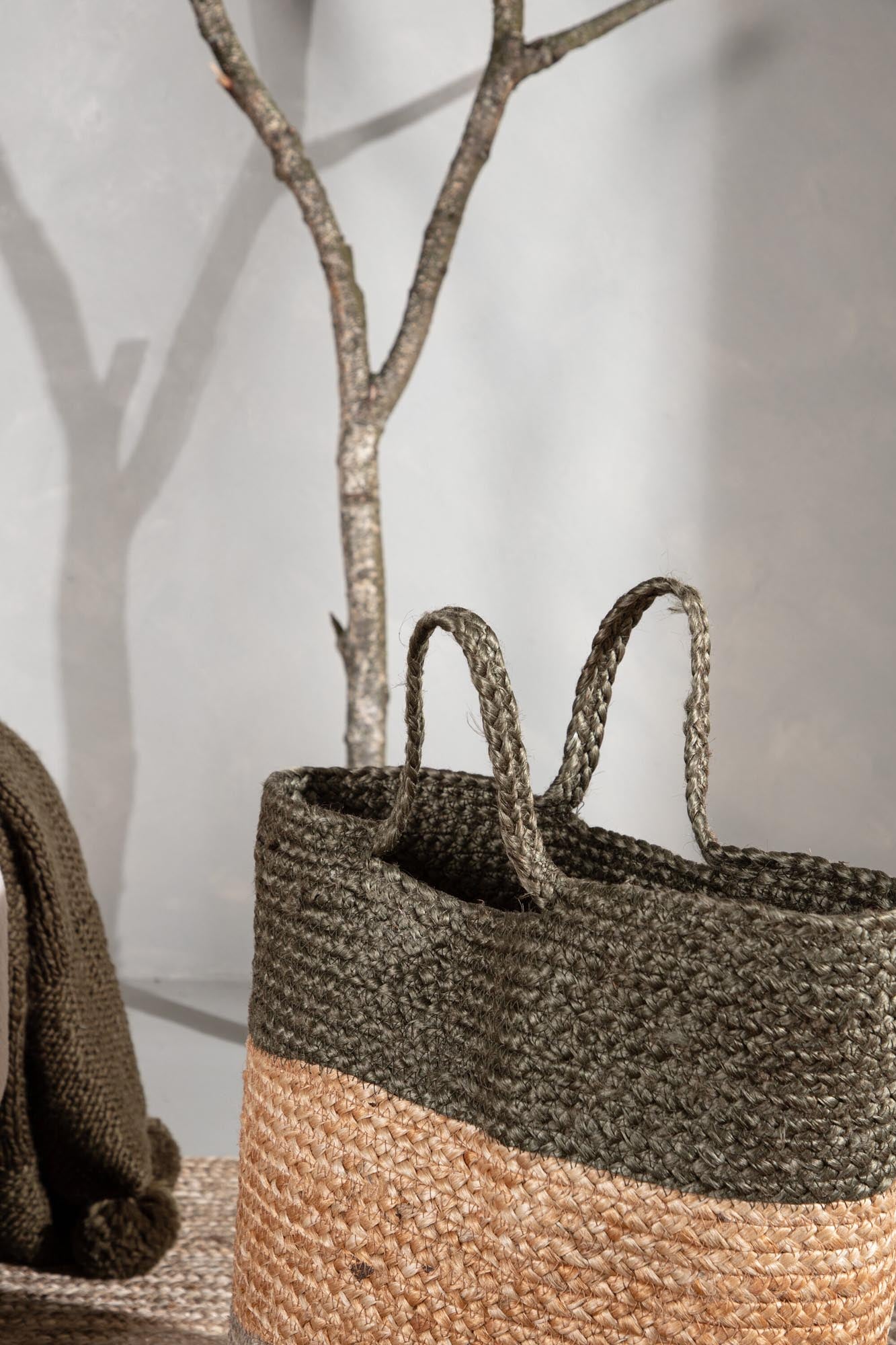 Stilvoller Kanpur Aufbewahrungskorb aus robuster Jute. Perfekt für Ordnung und Dekoration in jedem Raum. Vielseitig einsetzbar!