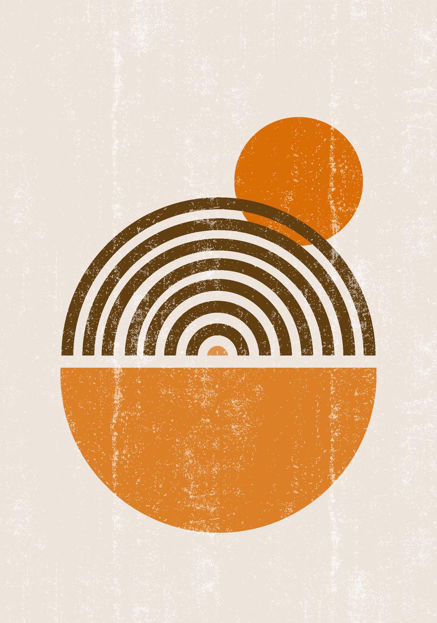 Hathor Poster in Beige präsentiert im Onlineshop von KAQTU Design AG. Bild ist von Venture Home
