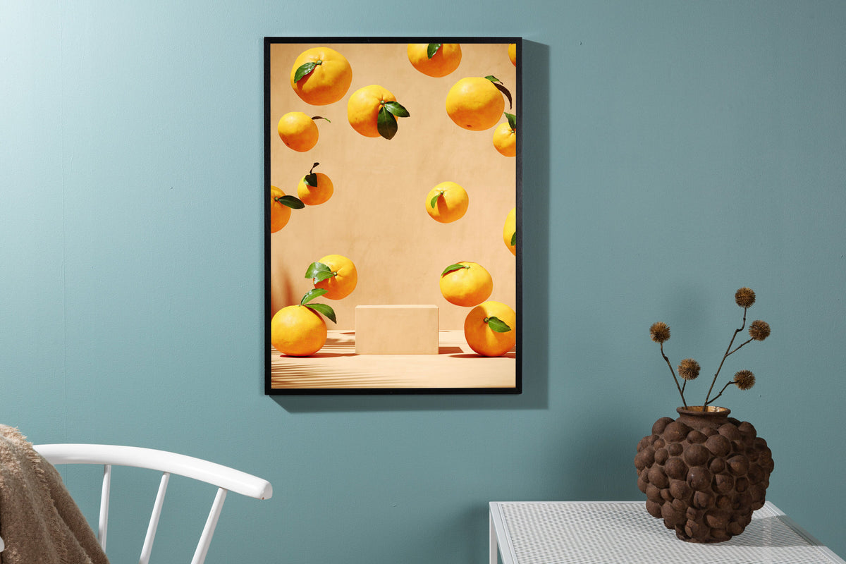 Zitronen Poster in Beige präsentiert im Onlineshop von KAQTU Design AG. Bild ist von Venture Home