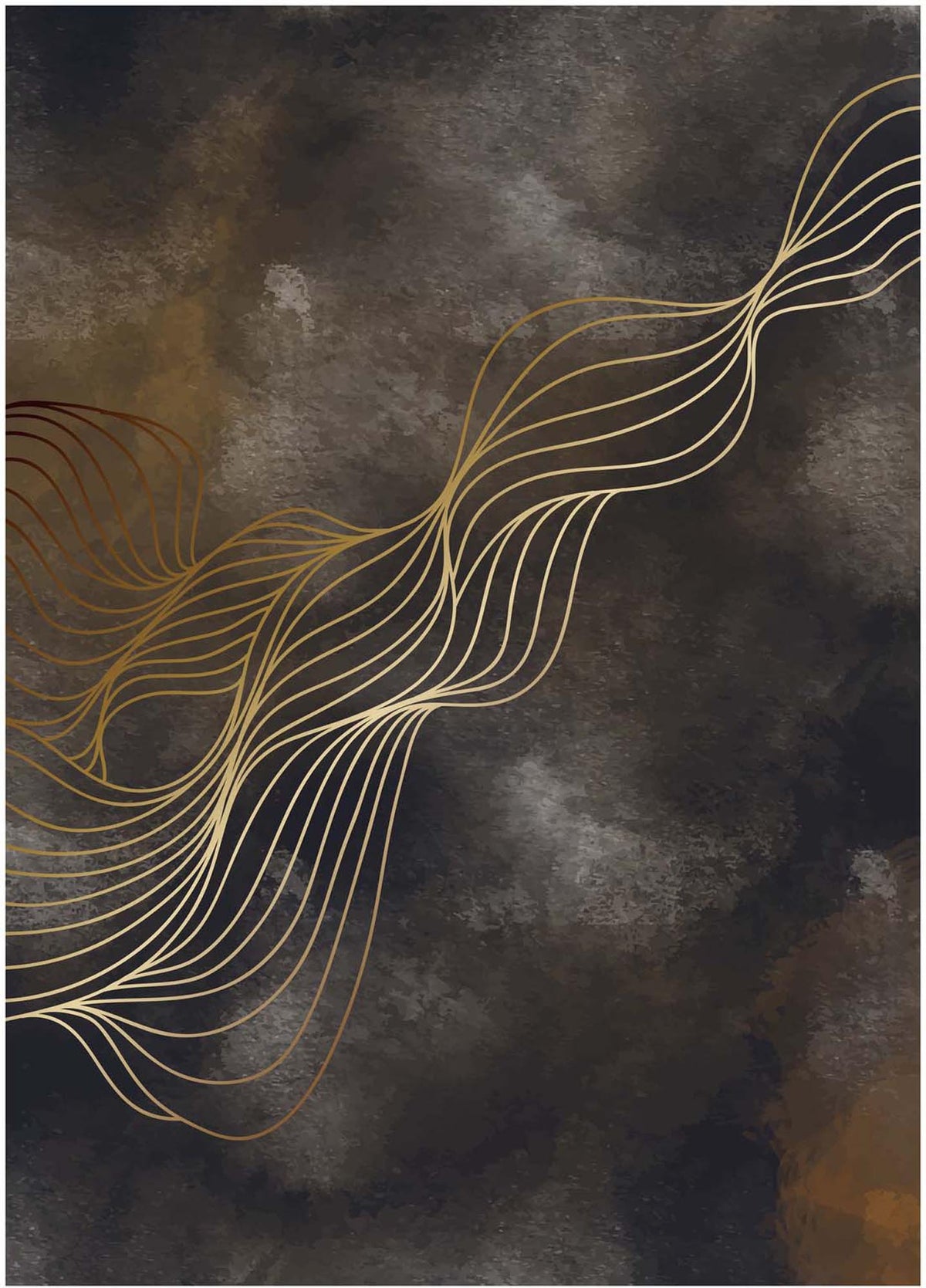 Wave Poster in Mehrfarbig präsentiert im Onlineshop von KAQTU Design AG. Bild ist von Venture Home
