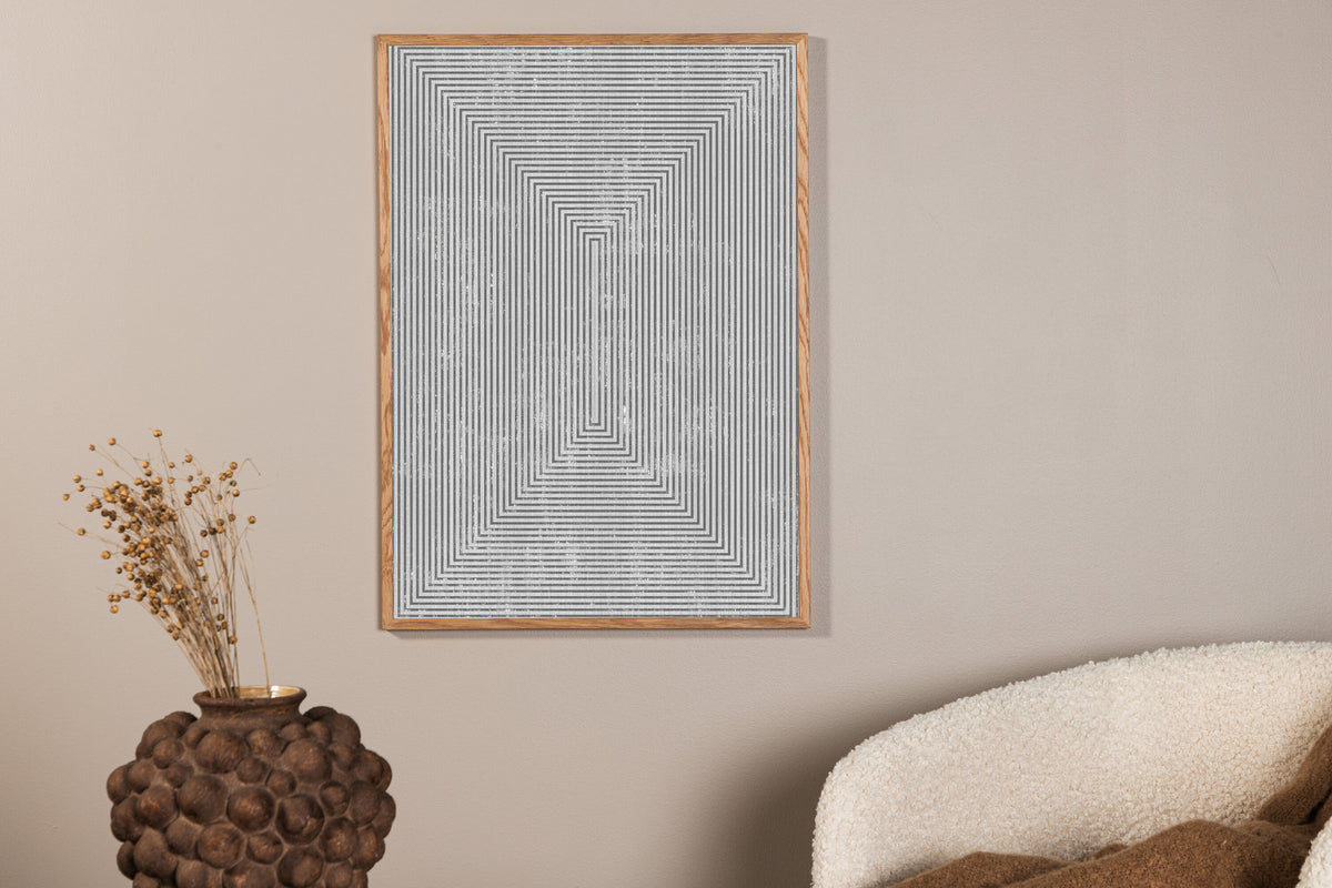 Symmetrical Poster in Grau präsentiert im Onlineshop von KAQTU Design AG. Bild ist von Venture Home