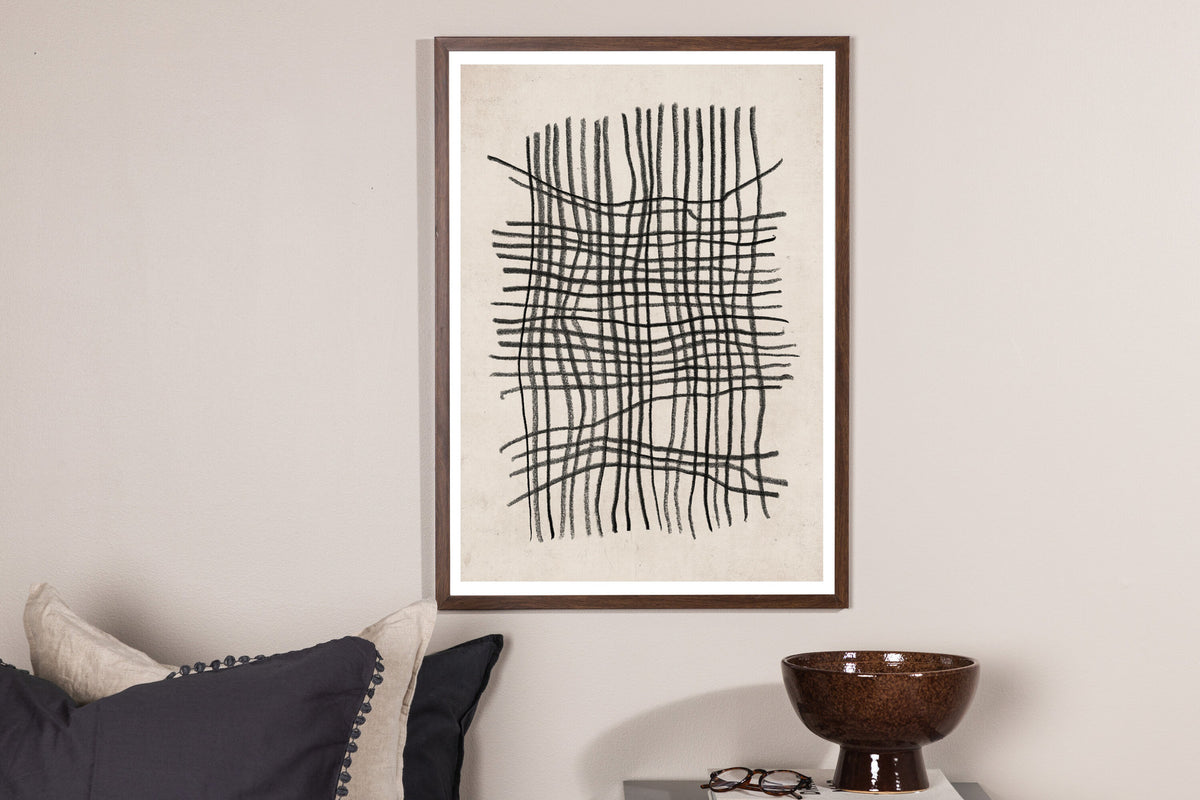Linework Poster in Beige präsentiert im Onlineshop von KAQTU Design AG. Bild ist von Venture Home