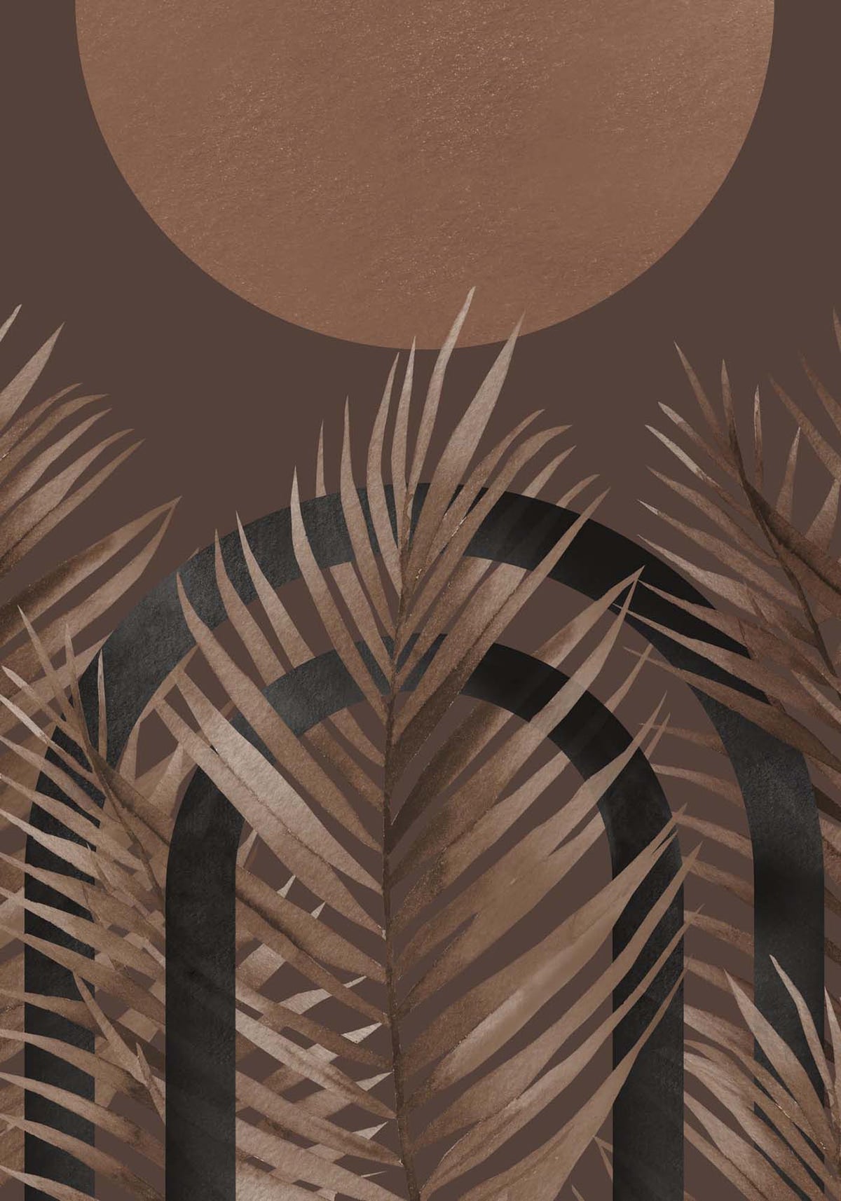 Structures Poster in Braun präsentiert im Onlineshop von KAQTU Design AG. Bild ist von Venture Home