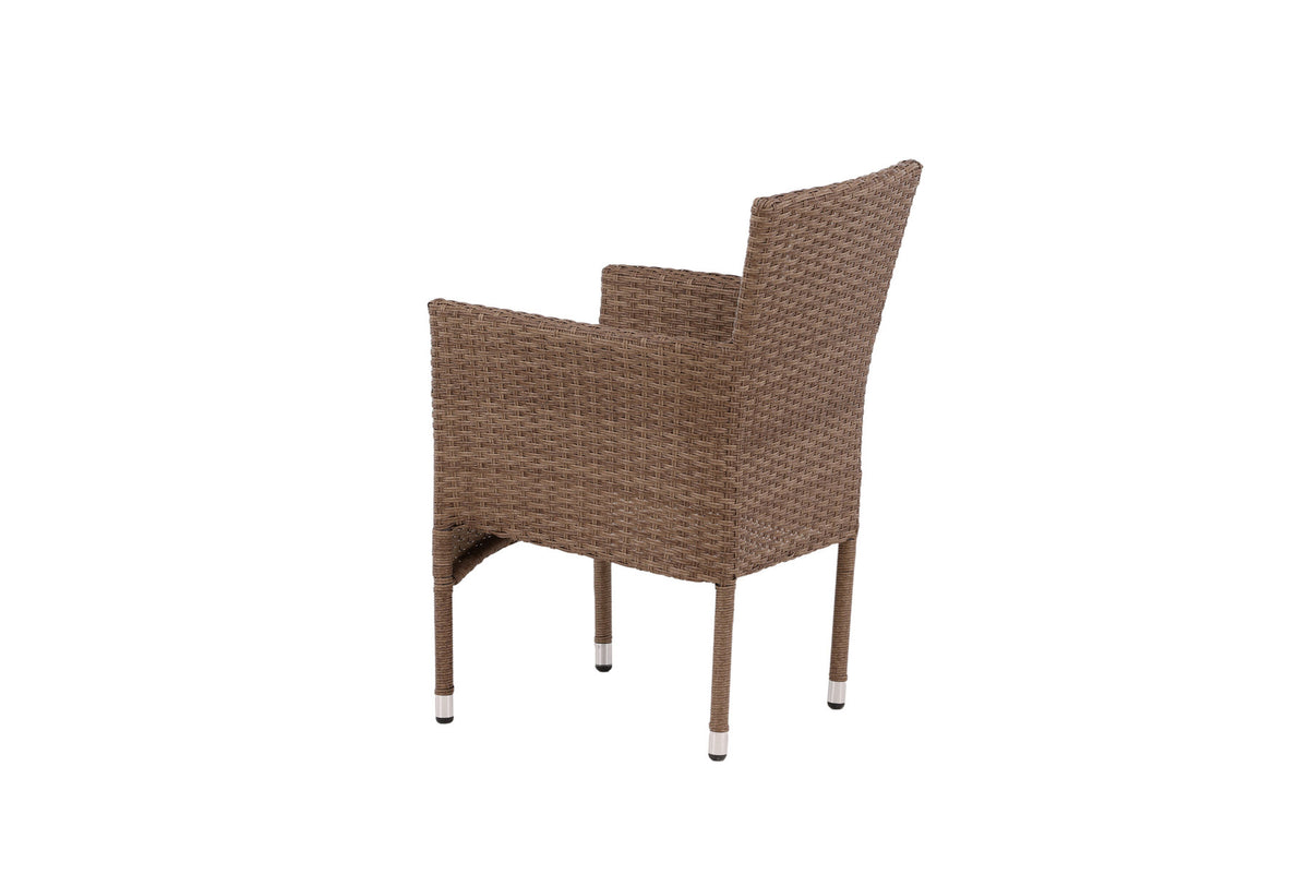 Malin Gartenstuhl in Natur präsentiert im Onlineshop von KAQTU Design AG. Gartenstuhl mit Armlehnen ist von Venture Home