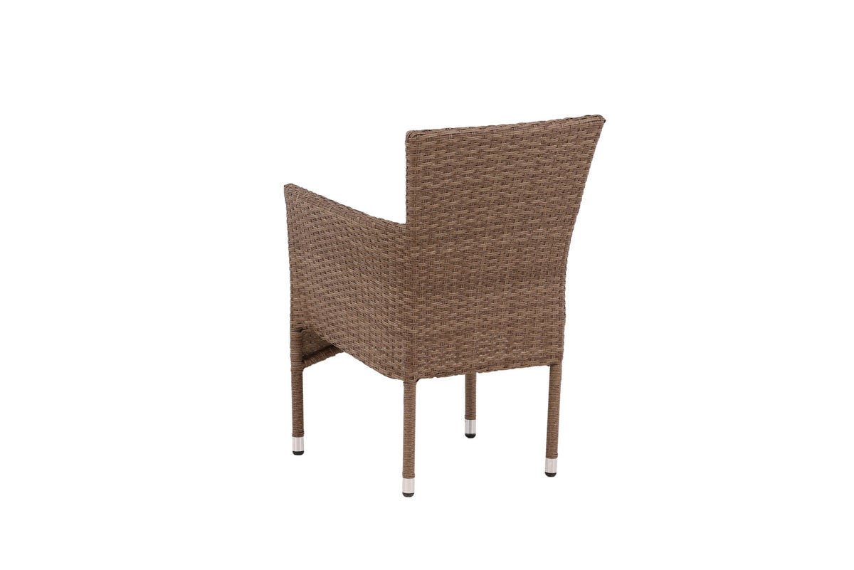 Malin Gartenstuhl in Natur präsentiert im Onlineshop von KAQTU Design AG. Gartenstuhl mit Armlehnen ist von Venture Home