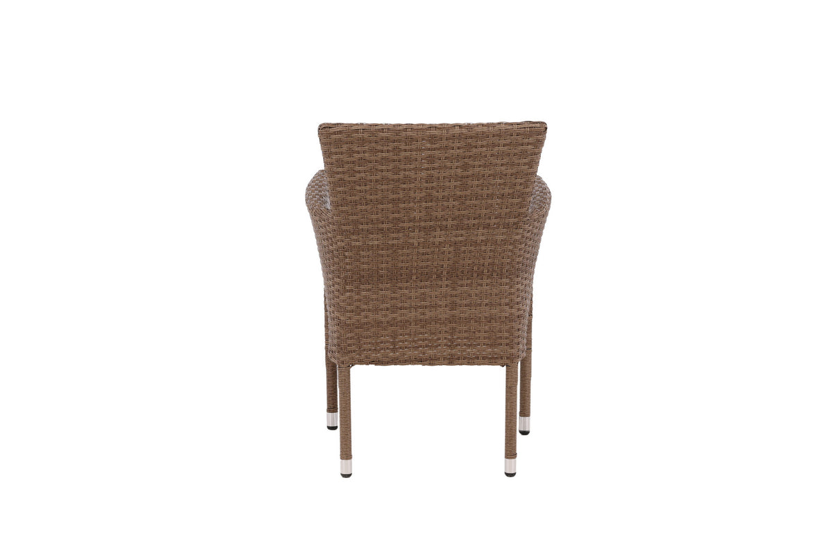 Malin Gartenstuhl in Natur präsentiert im Onlineshop von KAQTU Design AG. Gartenstuhl mit Armlehnen ist von Venture Home