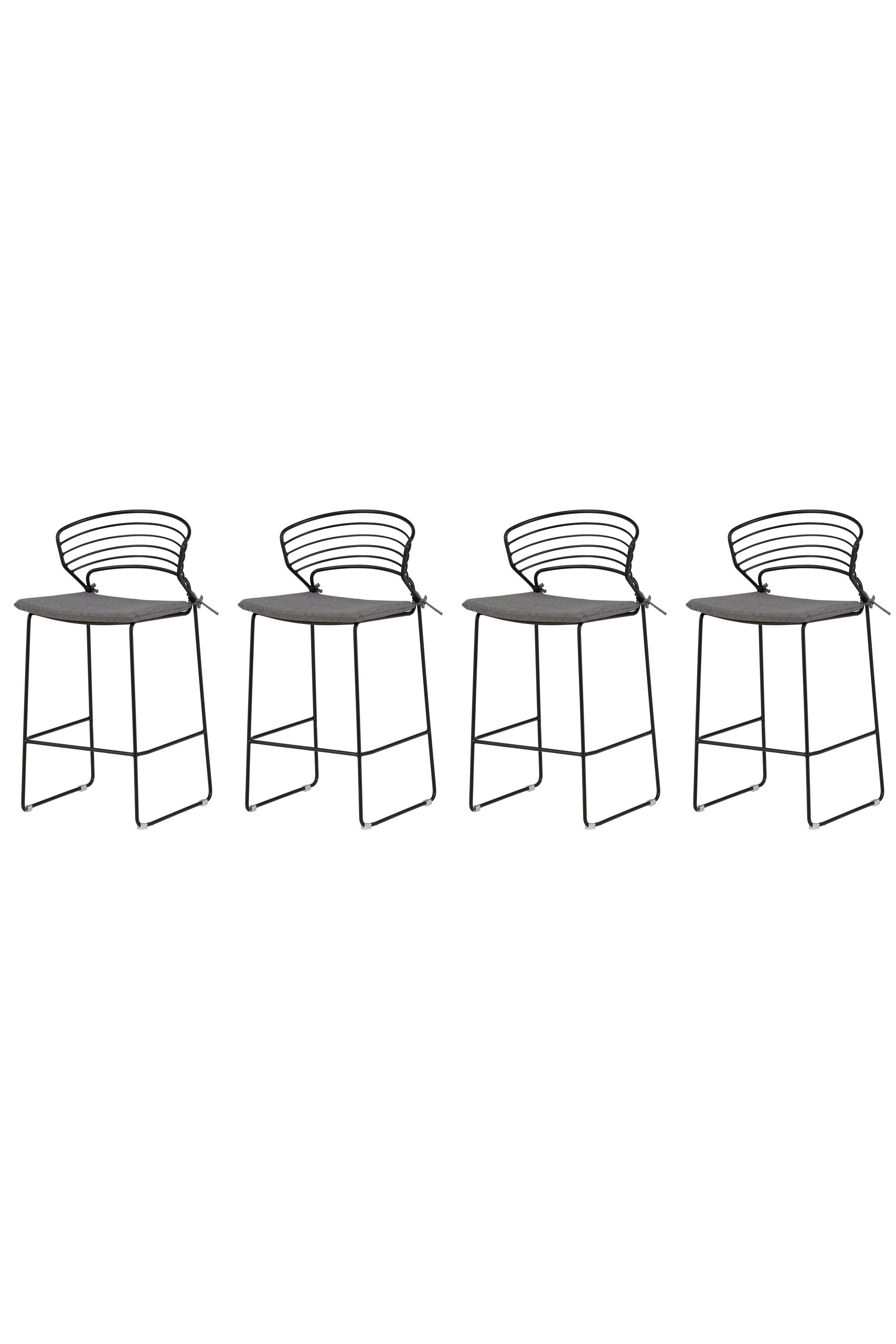 Milano Barstuhl Outdoor in Schwarz präsentiert im Onlineshop von KAQTU Design AG. Outdoor-Barstuhl ist von Venture Home
