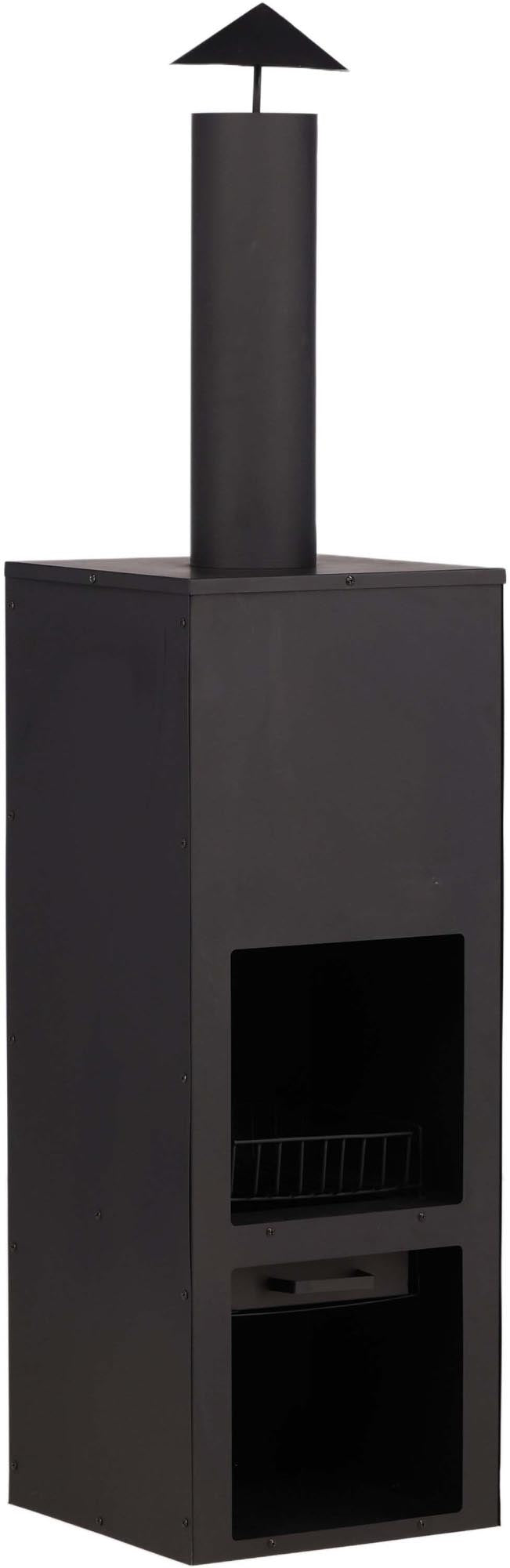 Die Makarima Feuerpit von Venture Home vereint elegantes Design und Funktionalität. Ideal für gesellige Abende im Freien, bietet sie effiziente Rauchabführung und praktischen Stauraum.