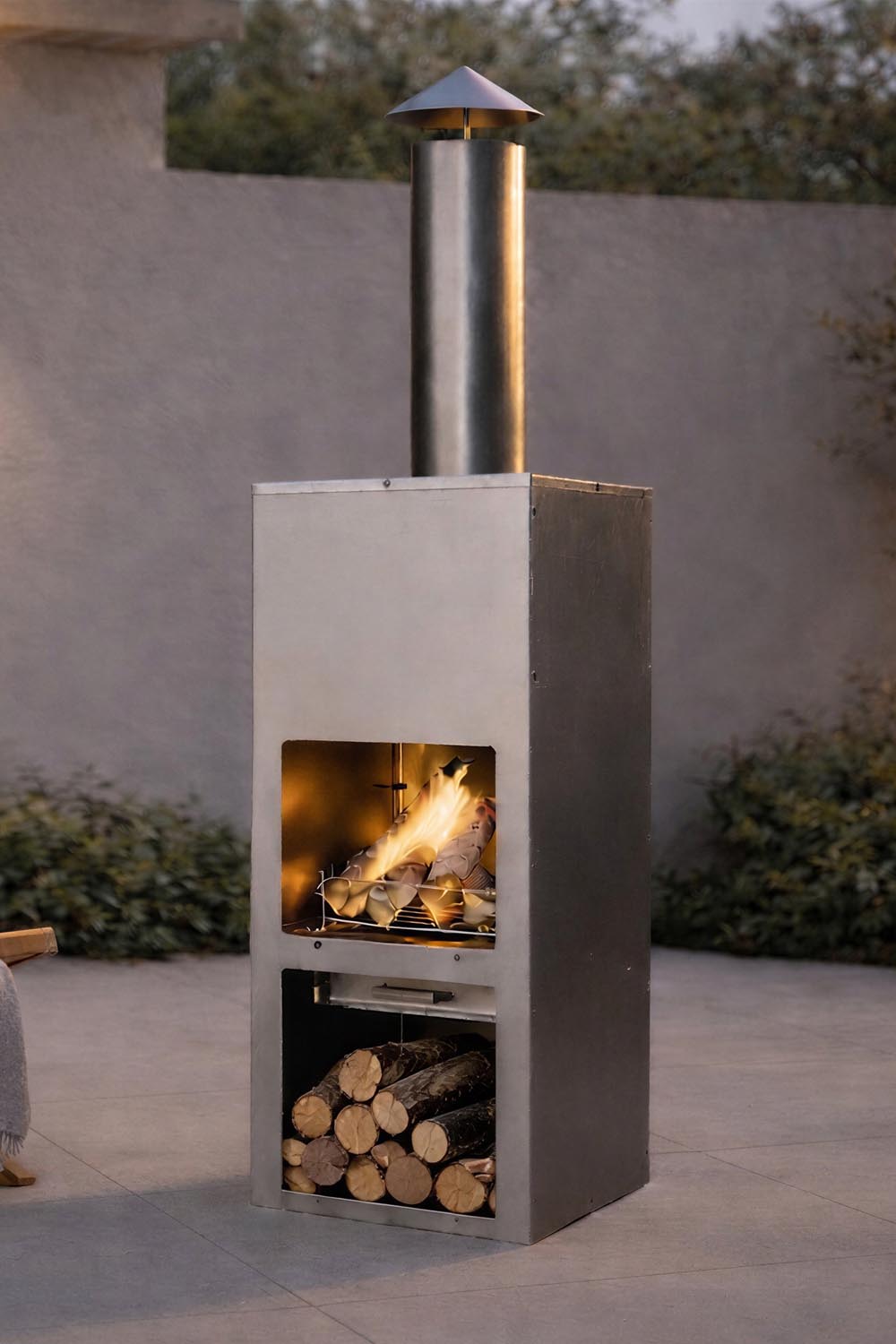Makarima Feuerpit in Silber präsentiert im Onlineshop von KAQTU Design AG. Feuerschale ist von Venture Home