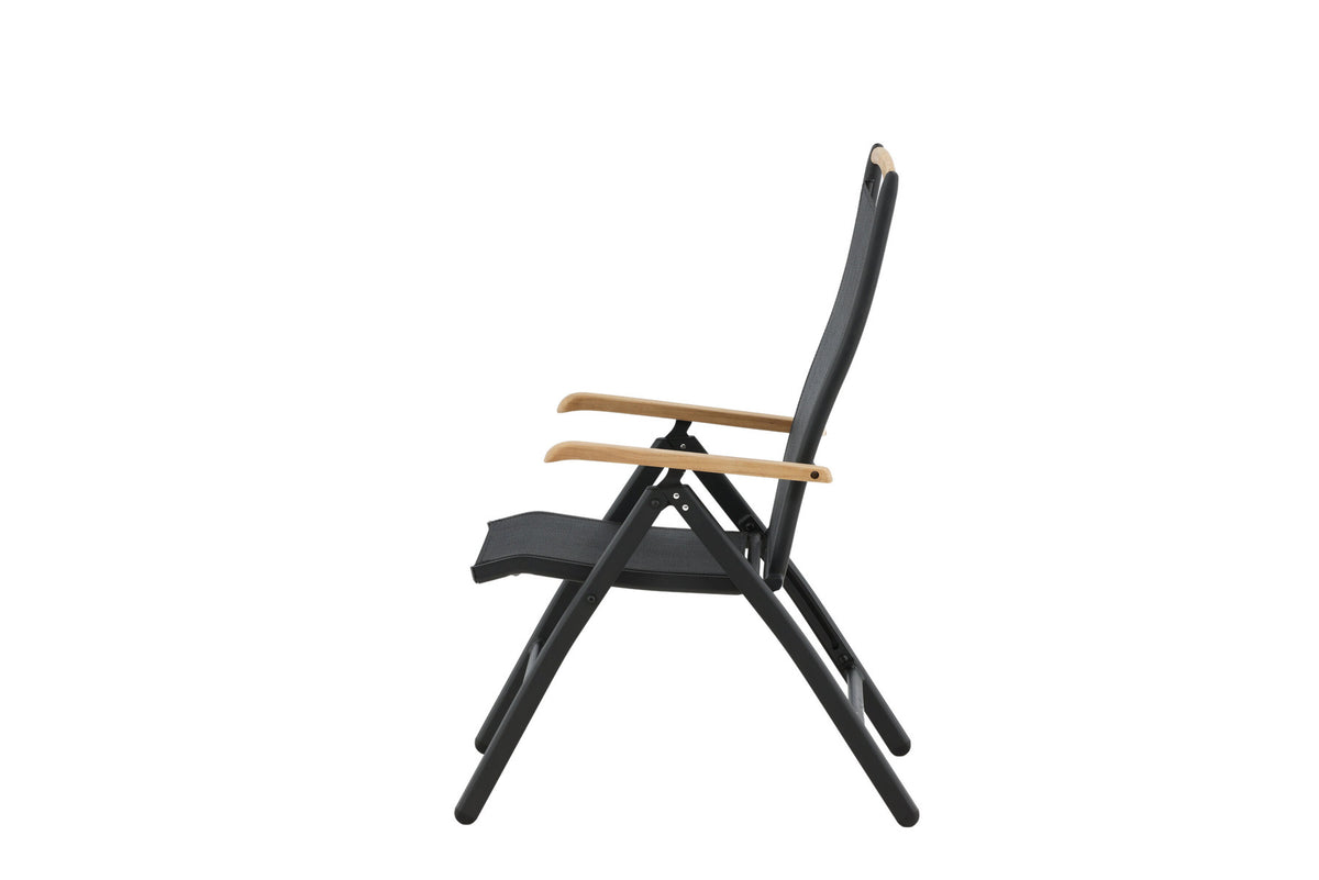 Panama Gartenstuhl in Schwarz präsentiert im Onlineshop von KAQTU Design AG. Gartenstuhl mit Armlehnen ist von Venture Home