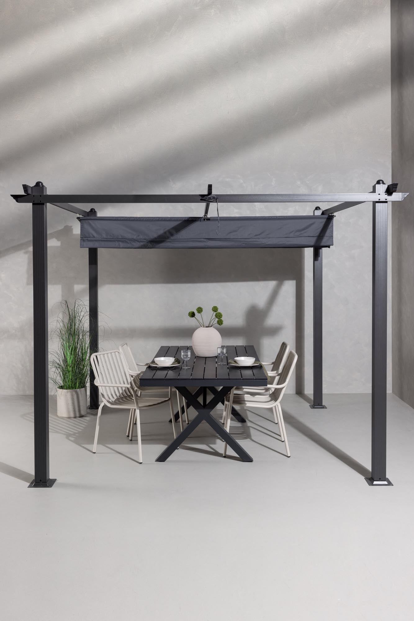 Lazio Pavillon in Grau präsentiert im Onlineshop von KAQTU Design AG. Pavillon ist von Venture Home