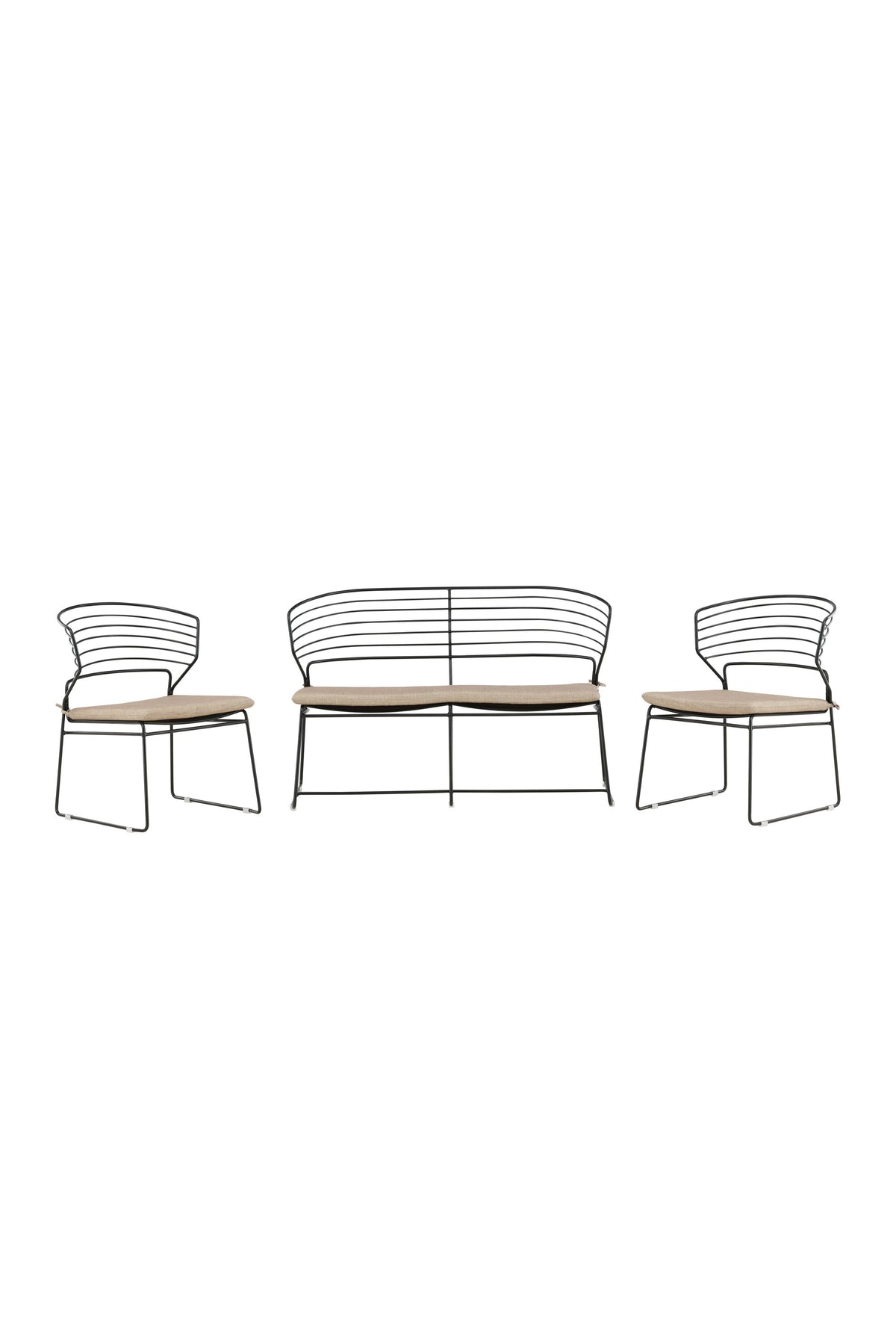 Milano Loungeset Outdoor in Schwarz präsentiert im Onlineshop von KAQTU Design AG. Loungeset ist von Venture Home