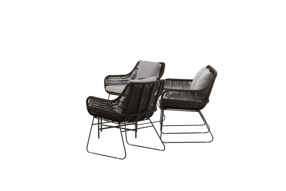 Davao Conversation Set in Grau/Braun/Dunkelgrau präsentiert im Onlineshop von KAQTU Design AG. Loungeset ist von Venture Home