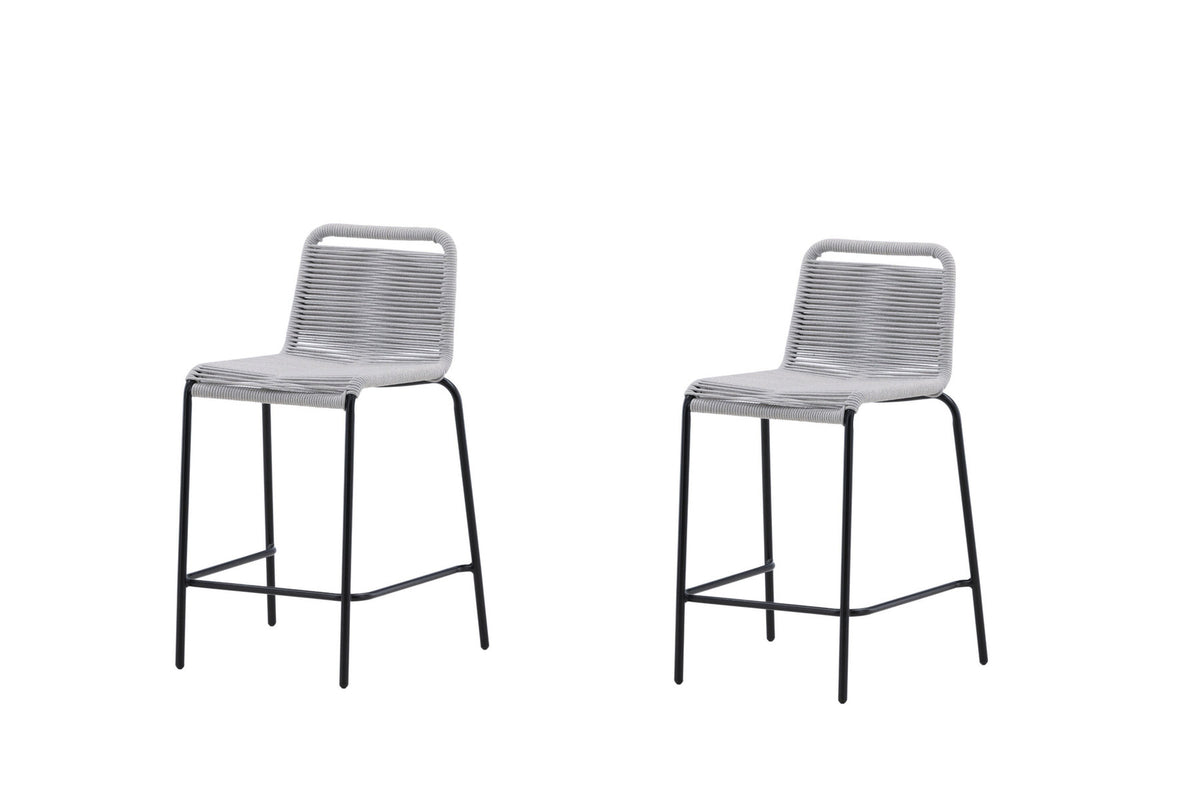 Nettan Barstuhl Outdoor in Hellgrau präsentiert im Onlineshop von KAQTU Design AG. Outdoor-Barstuhl ist von Venture Home