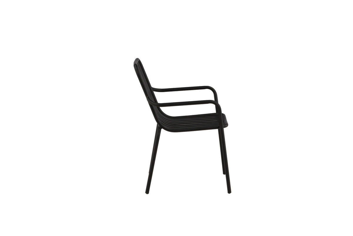 Peking Gartenstuhl in Schwarz präsentiert im Onlineshop von KAQTU Design AG. Gartenstuhl mit Armlehnen ist von Venture Home