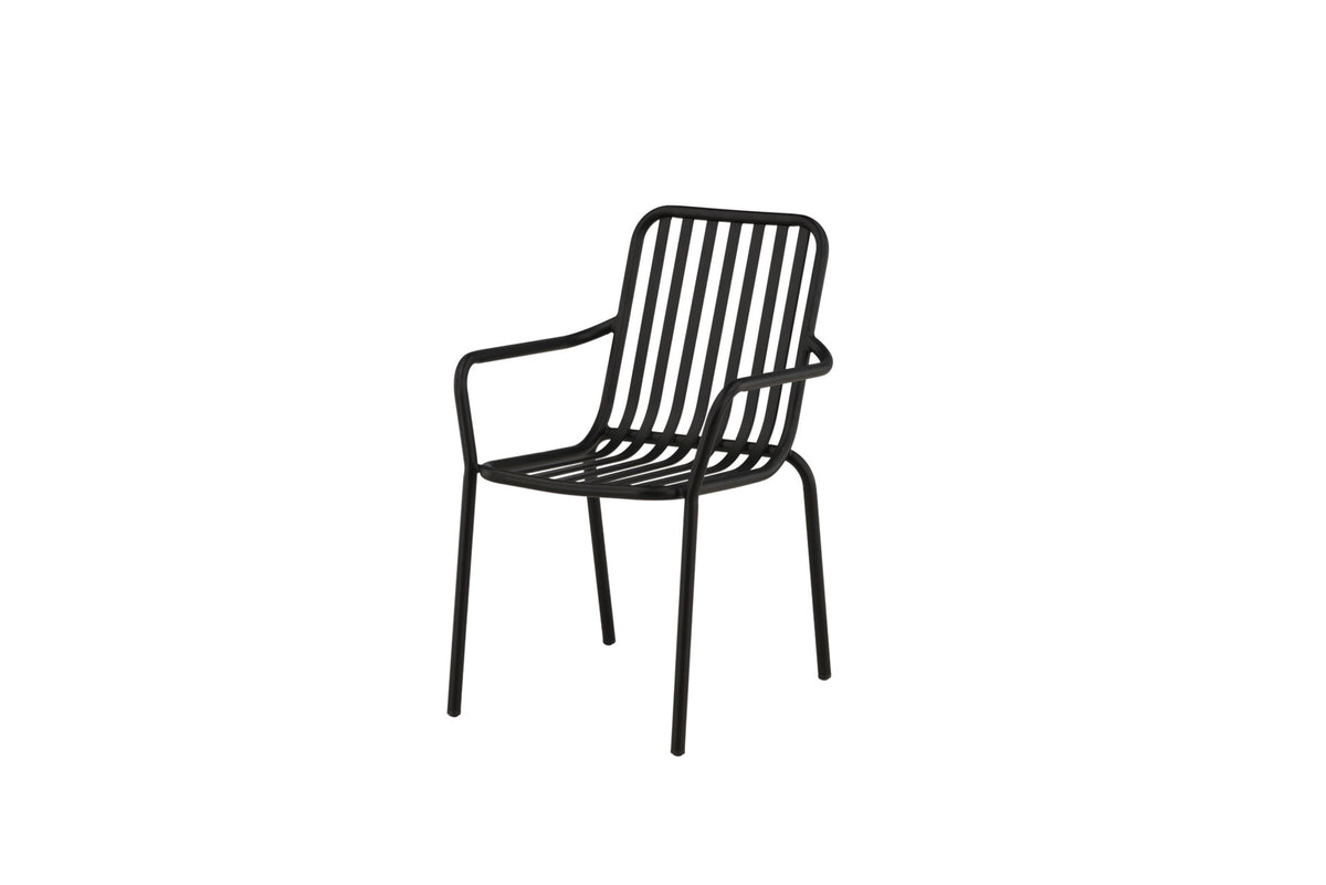 Peking Gartenstuhl in Schwarz präsentiert im Onlineshop von KAQTU Design AG. Gartenstuhl mit Armlehnen ist von Venture Home