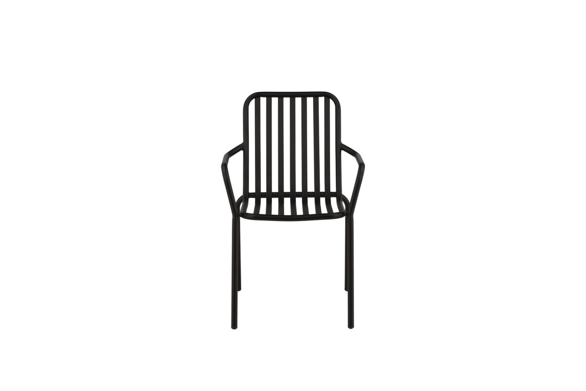 Peking Gartenstuhl in Schwarz präsentiert im Onlineshop von KAQTU Design AG. Gartenstuhl mit Armlehnen ist von Venture Home