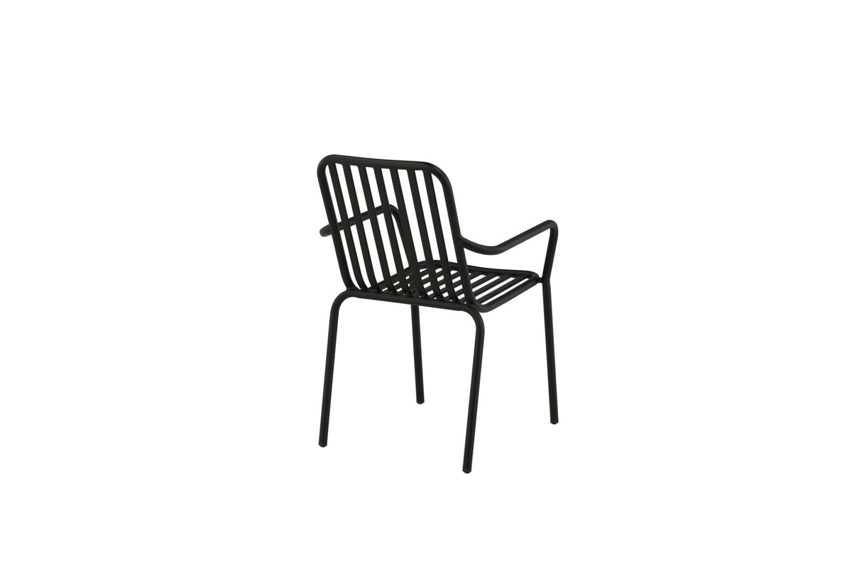 Peking Gartenstuhl in Schwarz präsentiert im Onlineshop von KAQTU Design AG. Gartenstuhl mit Armlehnen ist von Venture Home