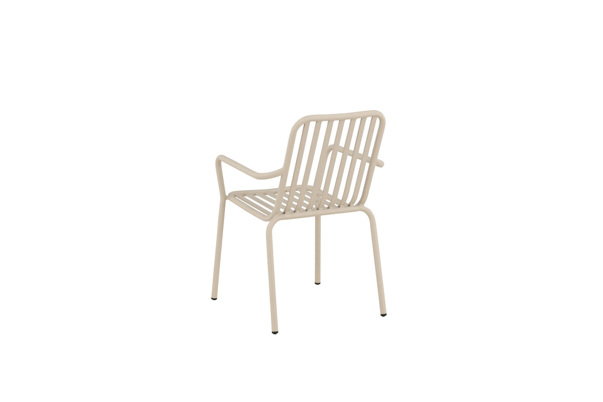 Peking Gartenstuhl in Beige präsentiert im Onlineshop von KAQTU Design AG. Gartenstuhl mit Armlehnen ist von Venture Home