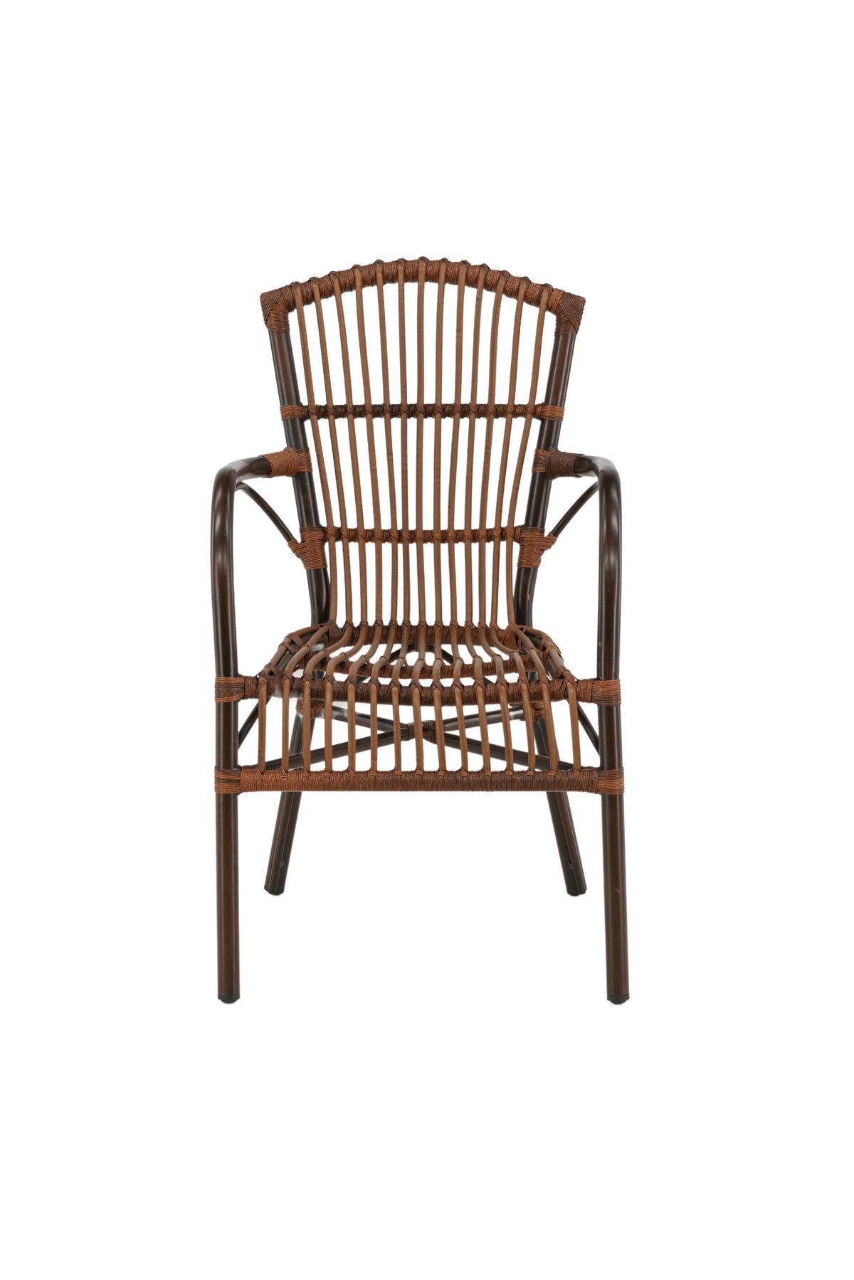 Galera Stuhl in Braun präsentiert im Onlineshop von KAQTU Design AG. Gartenstuhl mit Armlehnen ist von Venture Home