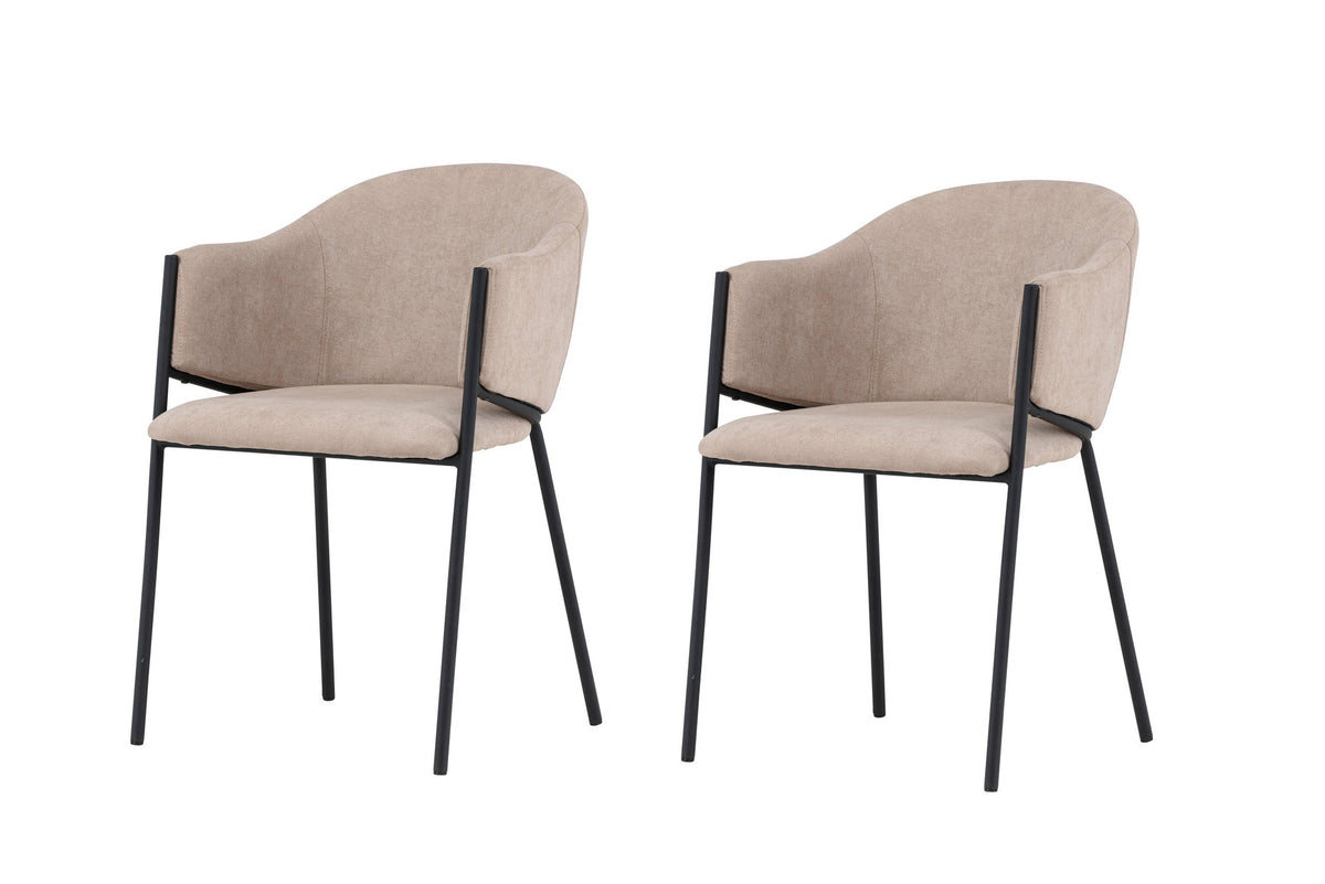 Evelina Esszimmerstuhl in Beige präsentiert im Onlineshop von KAQTU Design AG. Schalenstuhl ist von Venture Home