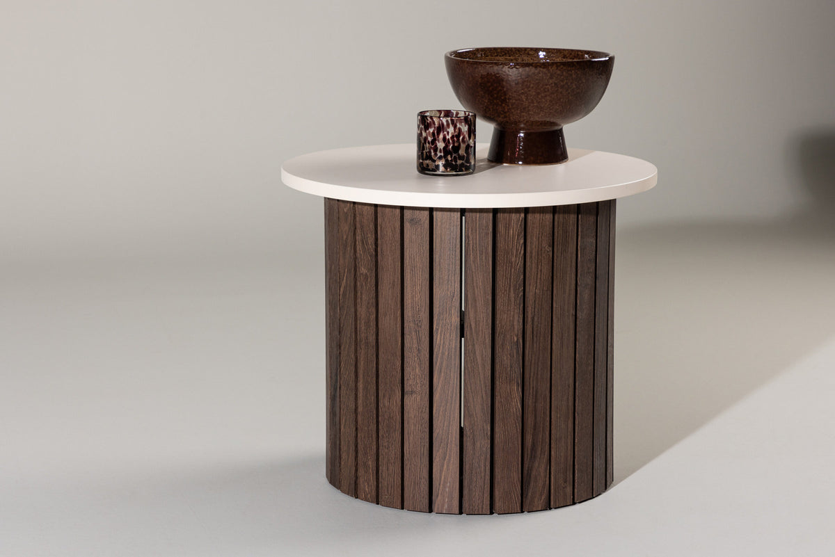 Visingsö Beistelltisch in Beige/Dunkelbraun präsentiert im Onlineshop von KAQTU Design AG. Beistelltisch ist von Vind