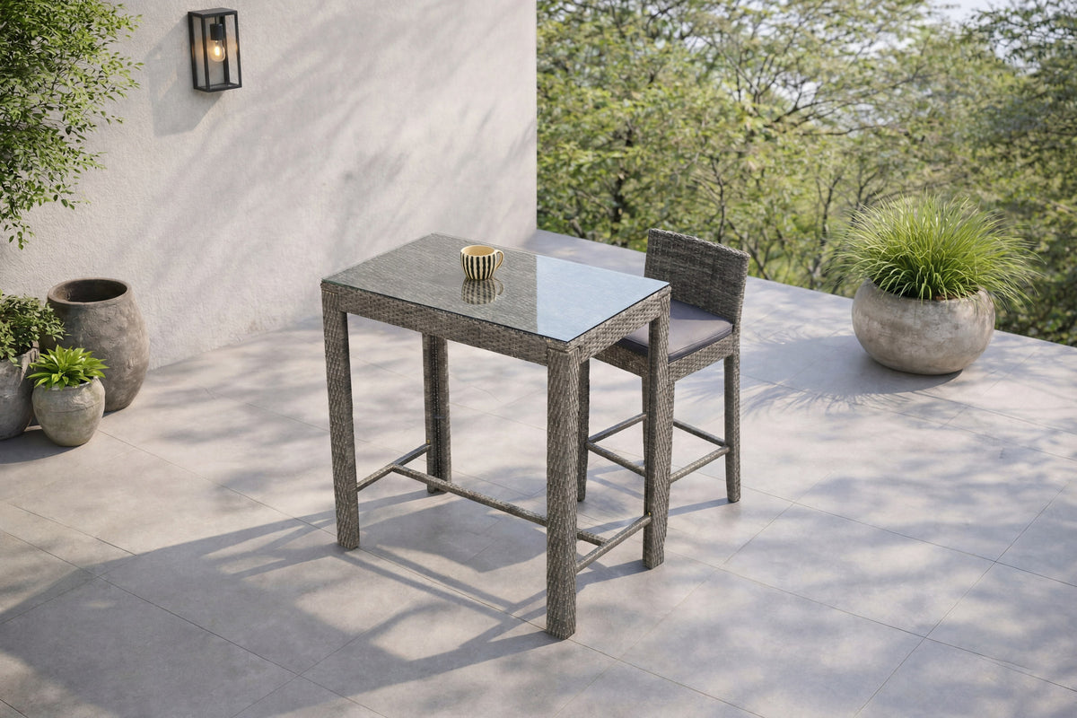 Alo Bartisch Outdoor in Grau präsentiert im Onlineshop von KAQTU Design AG. Hochtisch Outdoor ist von Venture Home