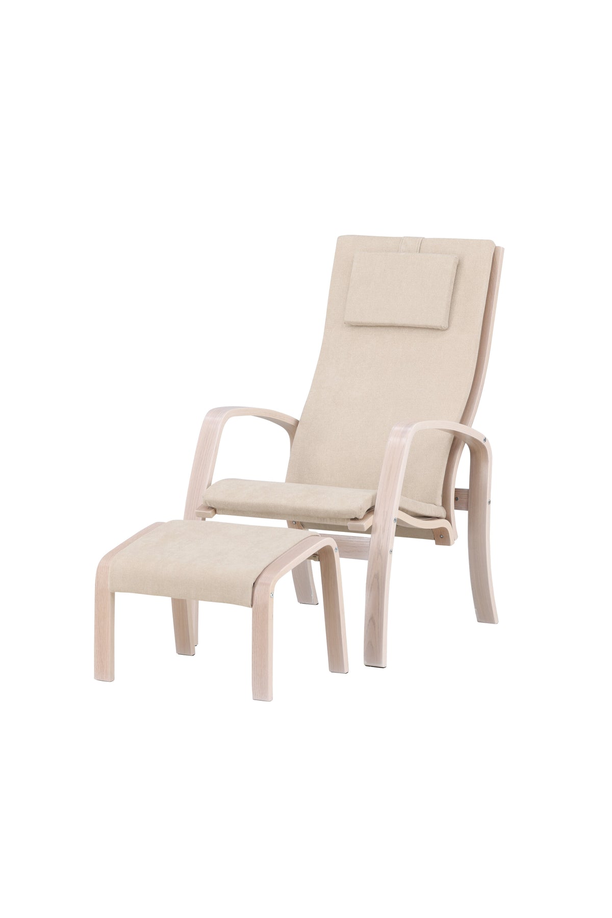 Grötö Lounge Stuhl in Hellgrau/ Weisswäsche präsentiert im Onlineshop von KAQTU Design AG. Sessel ist von Venture Home