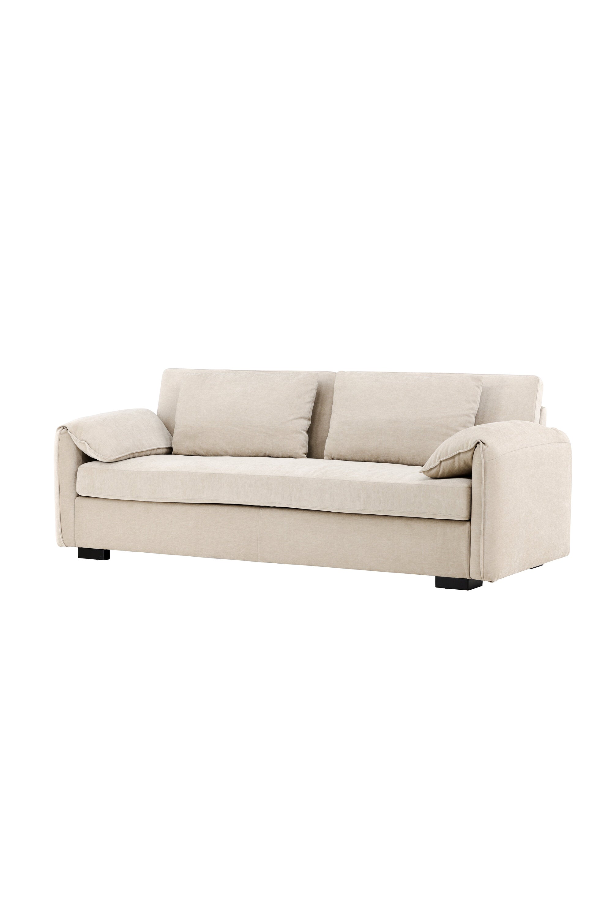 Elegantes 3-Sitzer-Sofa in Beige, das Komfort und Stil vereint. Ideal für entspannte Momente.