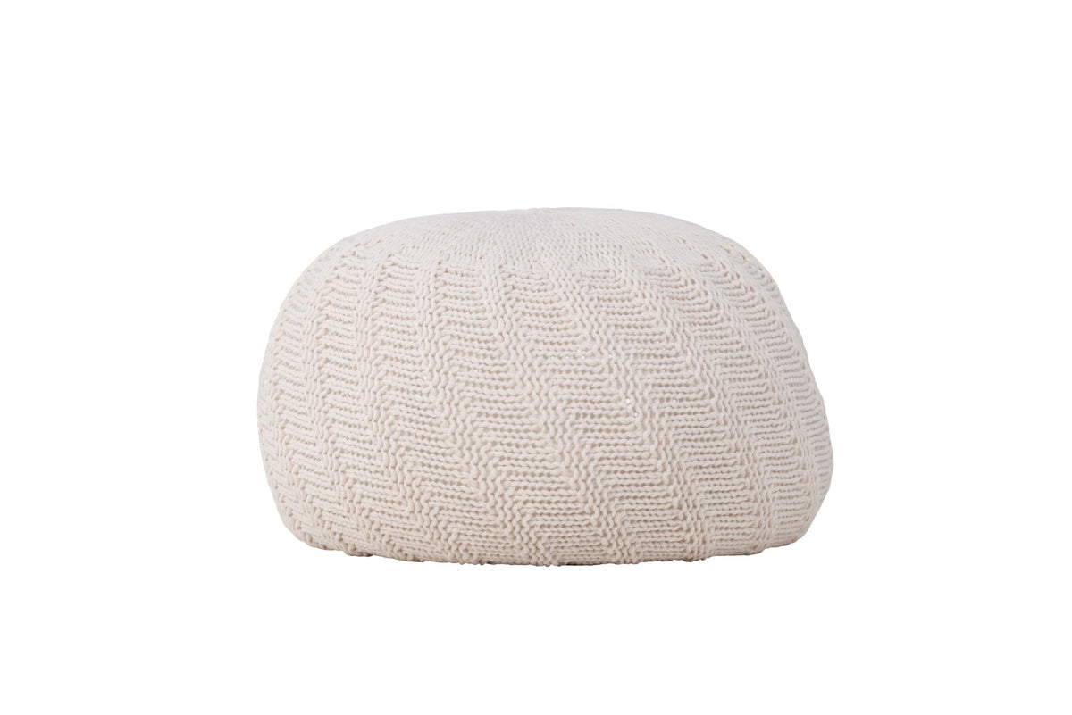 Pouf Ted in Offwhite präsentiert im Onlineshop von KAQTU Design AG. Pouf ist von Venture Home