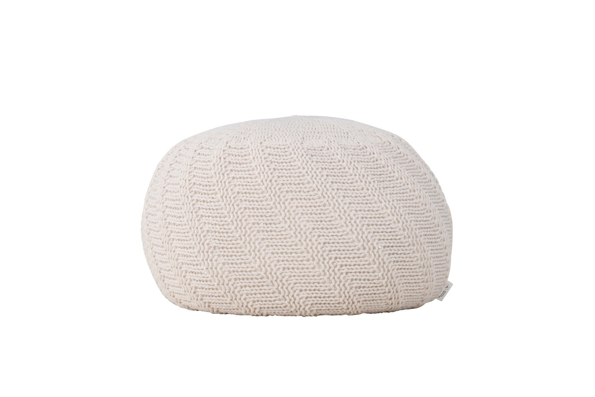 Pouf Ted in Offwhite präsentiert im Onlineshop von KAQTU Design AG. Pouf ist von Venture Home