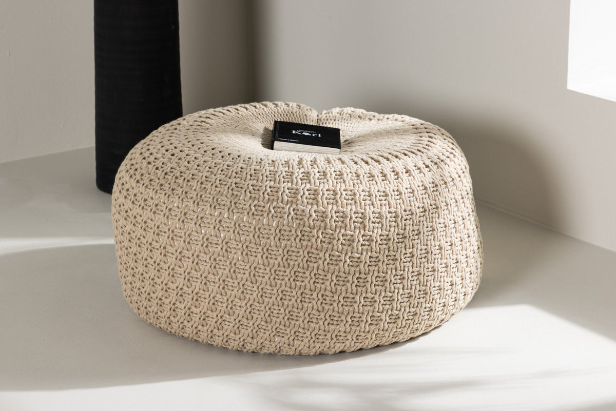 Sam Pouf in Beige präsentiert im Onlineshop von KAQTU Design AG. Pouf ist von Venture Home