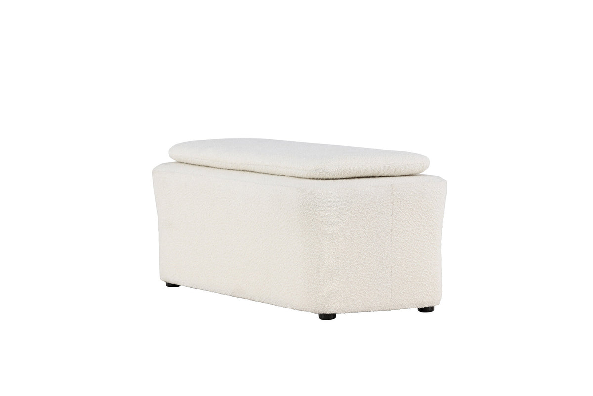 Laurel Ottoman in Schwarz-Weiss präsentiert im Onlineshop von KAQTU Design AG. Ottoman ist von Venture Home