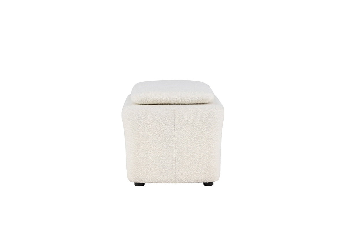 Laurel Ottoman in Schwarz-Weiss präsentiert im Onlineshop von KAQTU Design AG. Ottoman ist von Venture Home