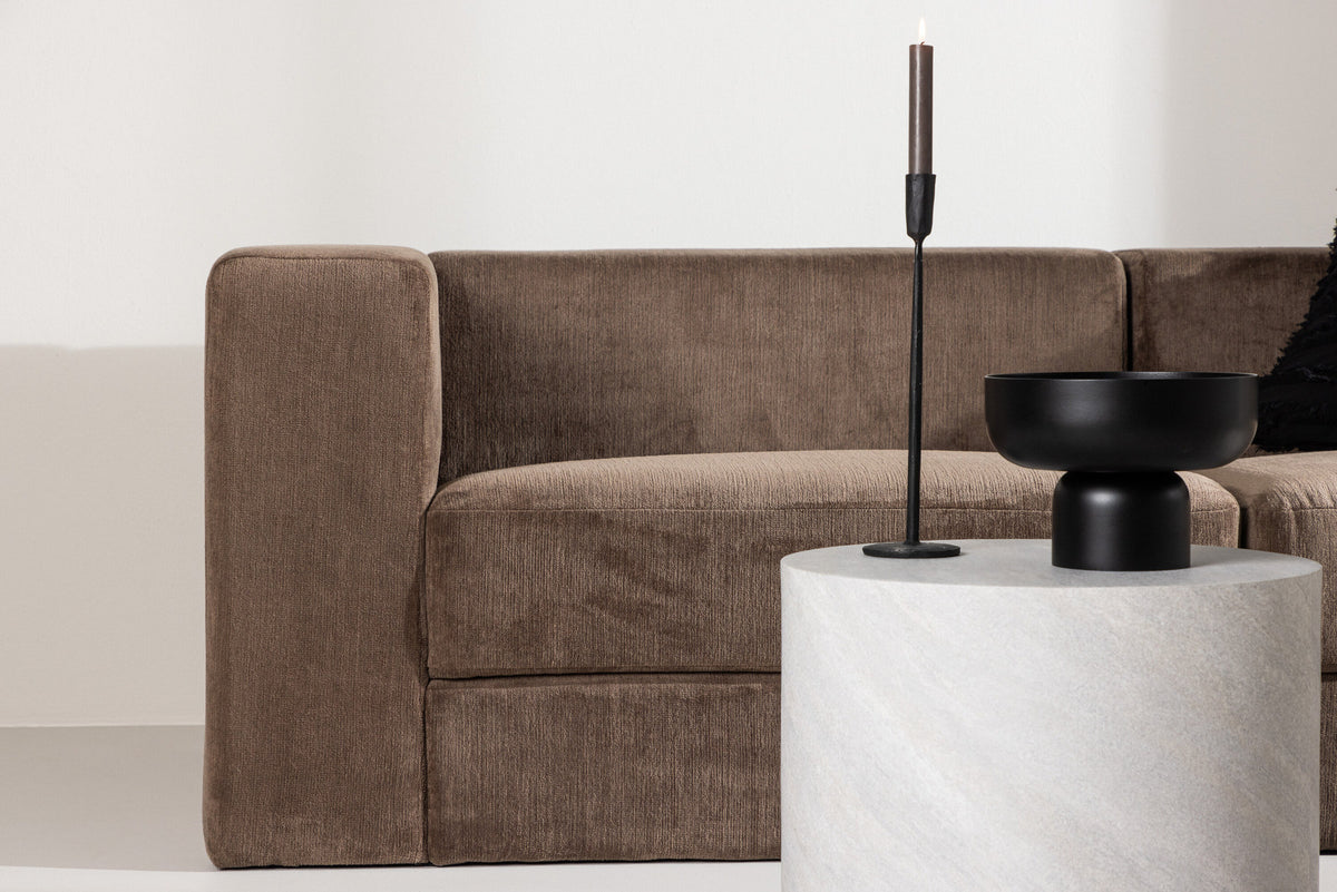 Lumi 3-Seat Sofa in Schwarz Braun präsentiert im Onlineshop von KAQTU Design AG. 3er Sofa ist von Venture Home