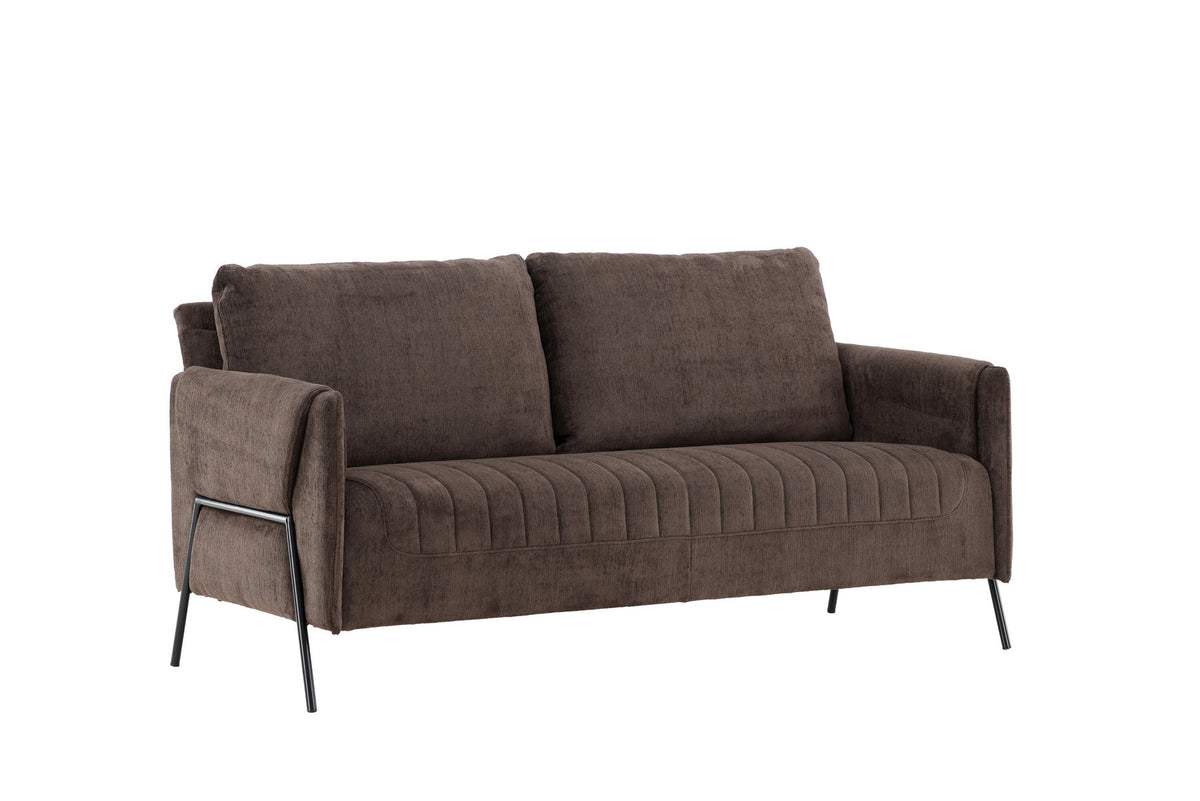 Indigo 2-Seat Sofa in Schwarz Braun präsentiert im Onlineshop von KAQTU Design AG. 2er Sofa ist von Venture Home