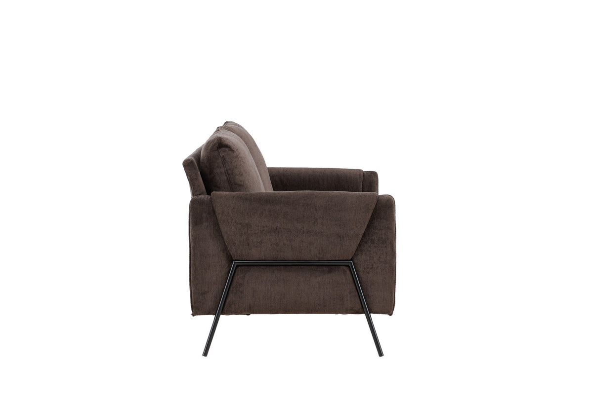 Indigo 2-Seat Sofa in Schwarz Braun präsentiert im Onlineshop von KAQTU Design AG. 2er Sofa ist von Venture Home